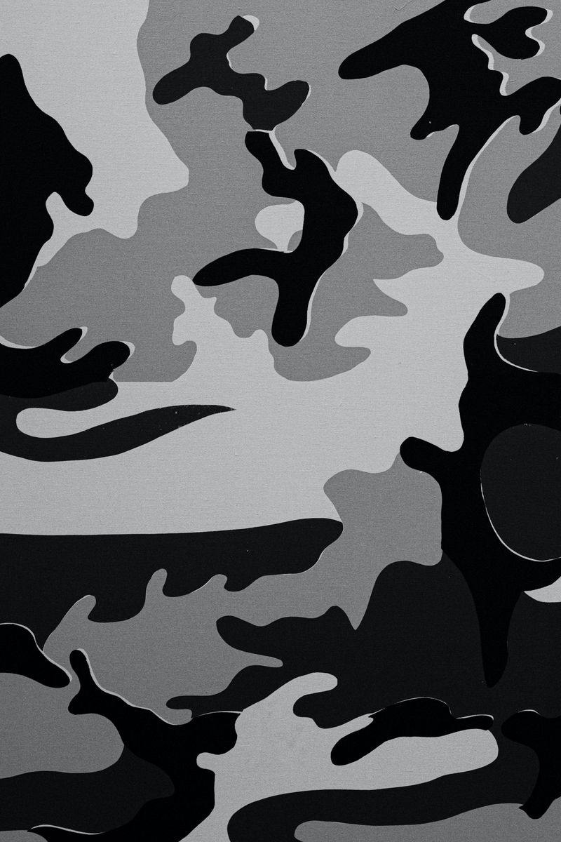 800x1200 Download Wallpaper  Camouflage, Spots, Army, Texture, Black And White Iphone 4s 4 For Parallax HD Background, Phone