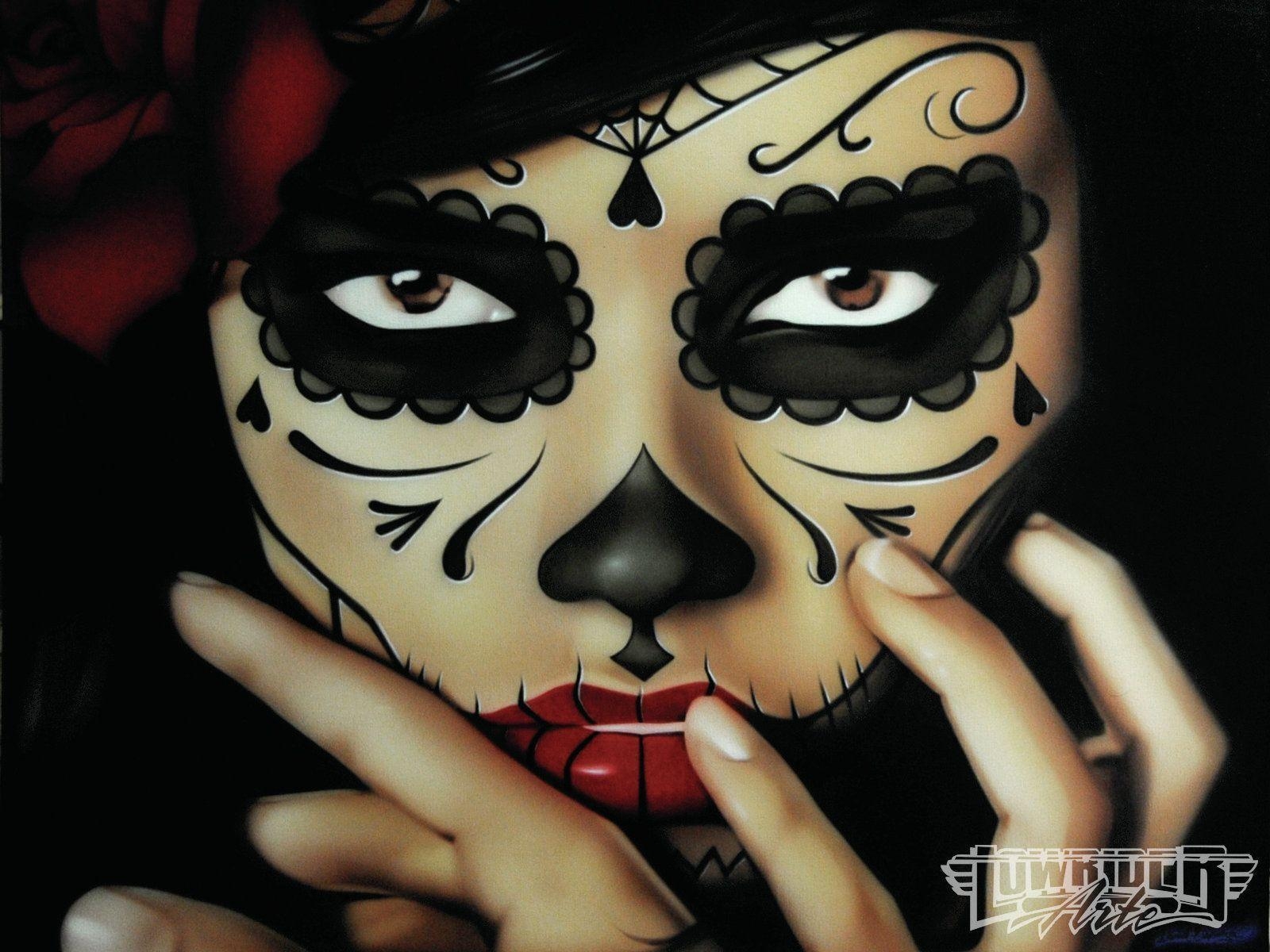 1600x1200 Day of the Dead Face Paint Tumblr, Desktop