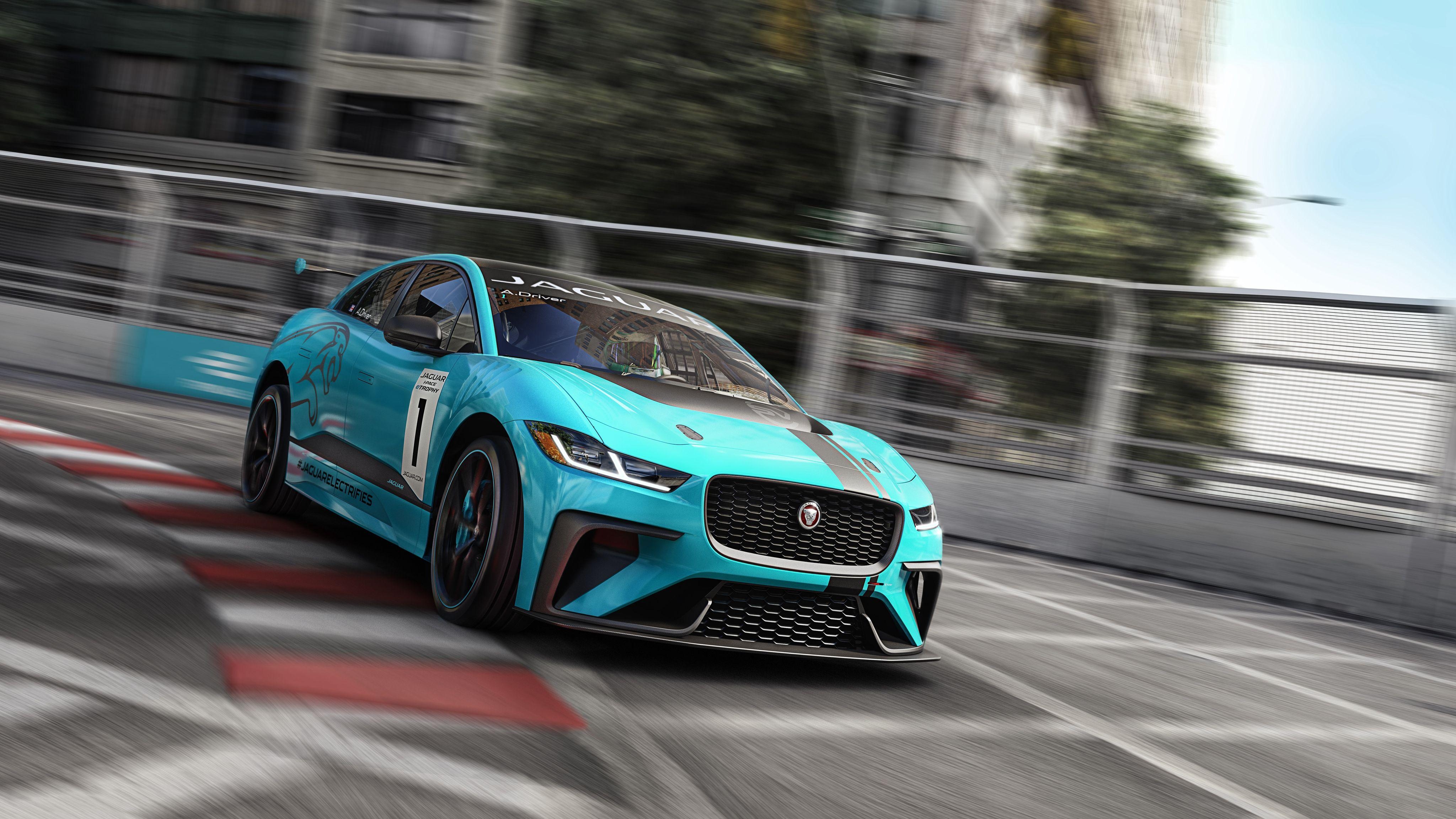 4100x2310 Jaguar I PACE eTROPHY Electric Race Car 4K Wallpaper. HD Car Wallpaper, Desktop