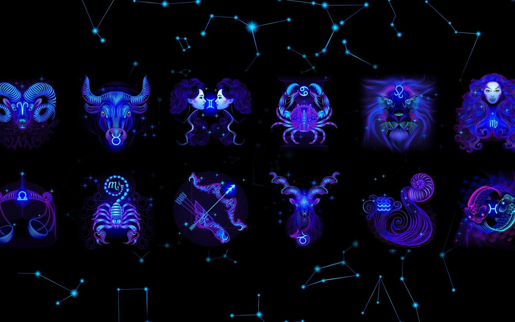 1680x1050 Abstract blue zodiac Capricorn Capricorn Zodiac Aries wallpaperx1050, Desktop