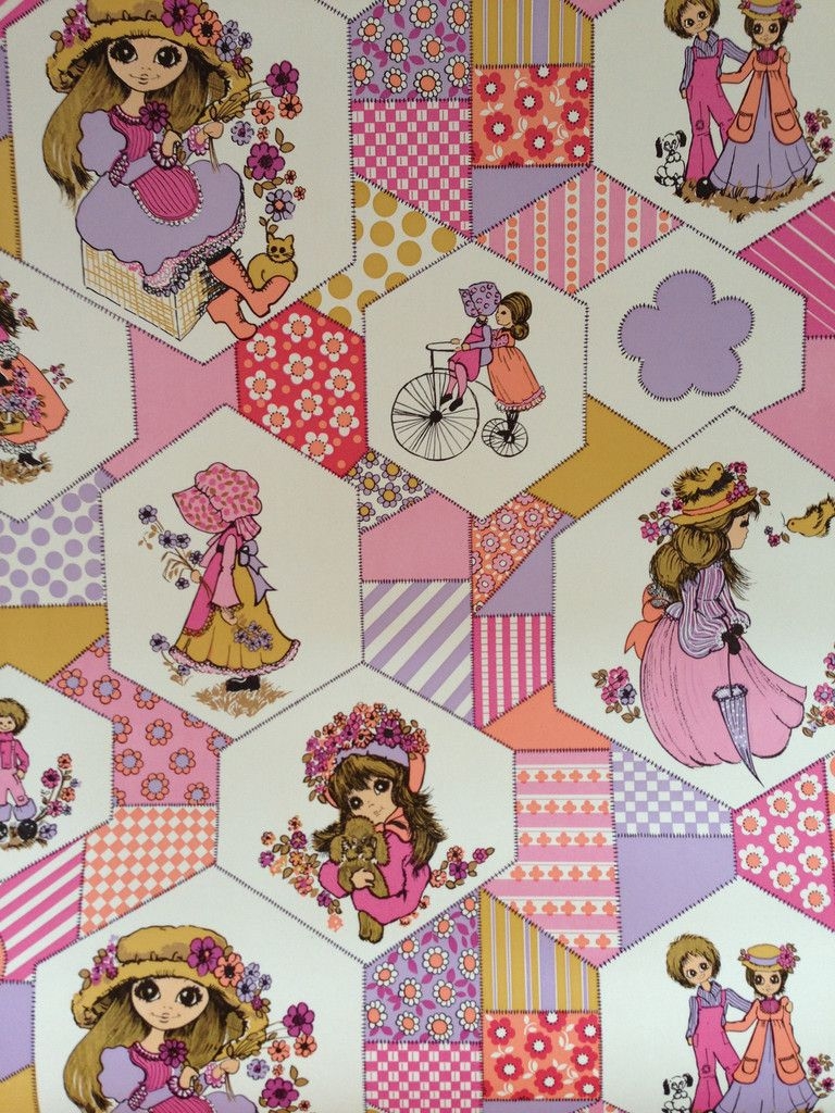 770x1030 My bedroom wallpaper 1977 to early 80s. Holly hobbie, Vintage wallpaper, Old wallpaper, Phone