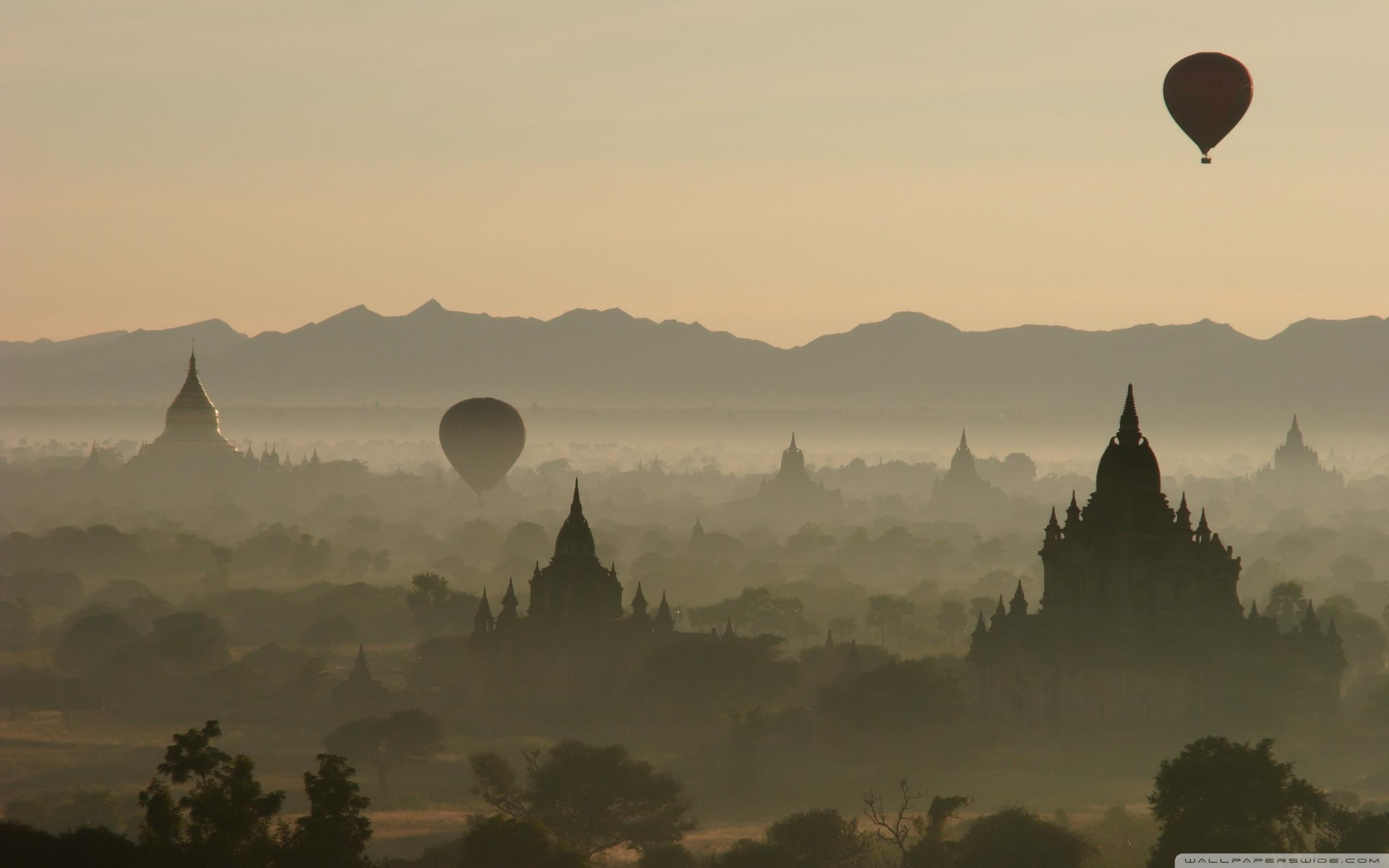 2560x1600 Hot Air Balloons Over North Guni Bagan Myanmar ❤ 4K HD Desktop, Desktop