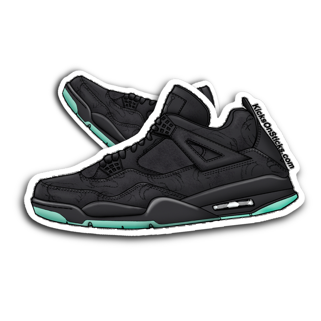 1070x1070 Jordan 4 Kaws Black Sneaker Sticker, Phone