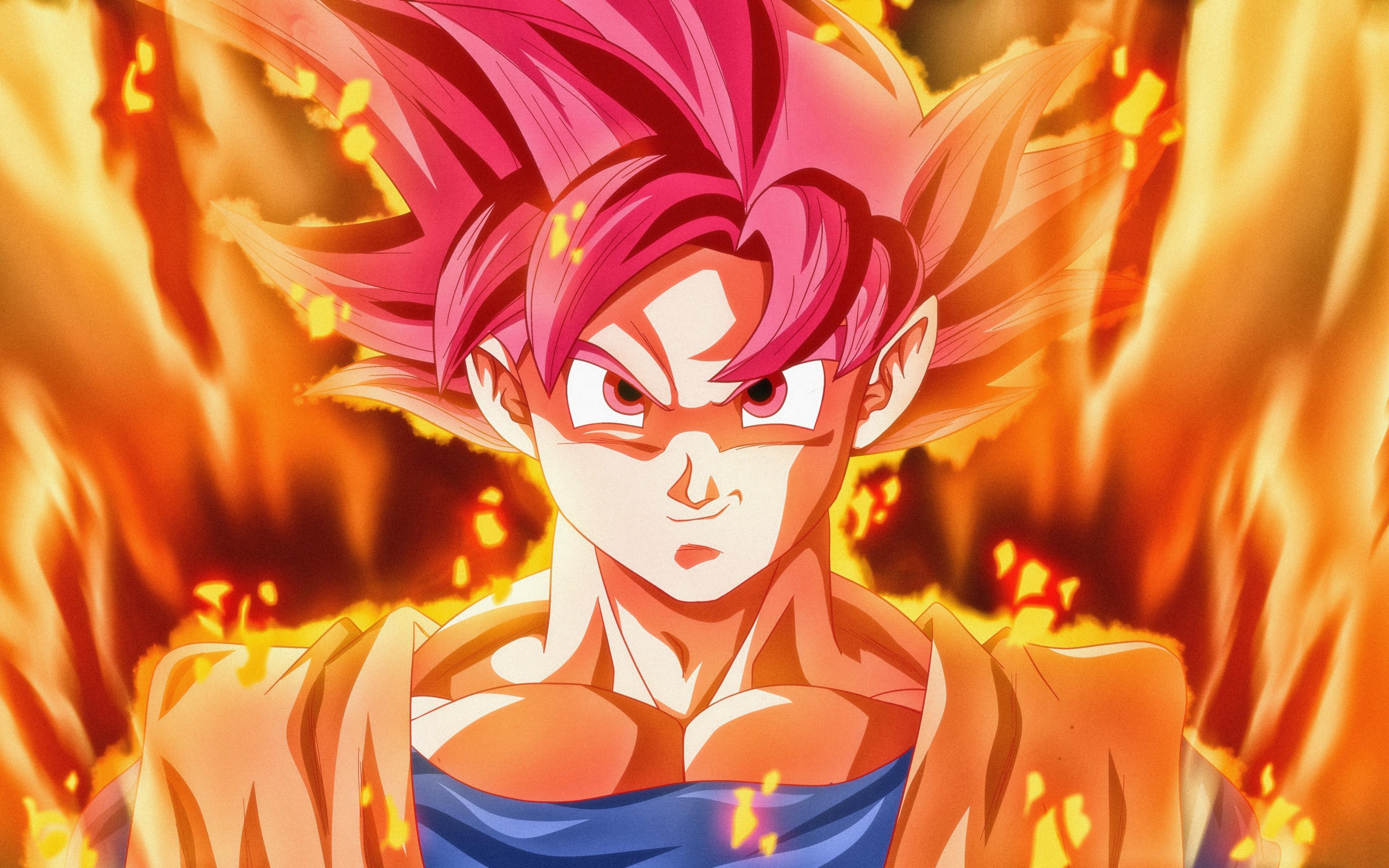 3840x2400 Download  wallpaper super saiyan god, goku, dragon, Desktop