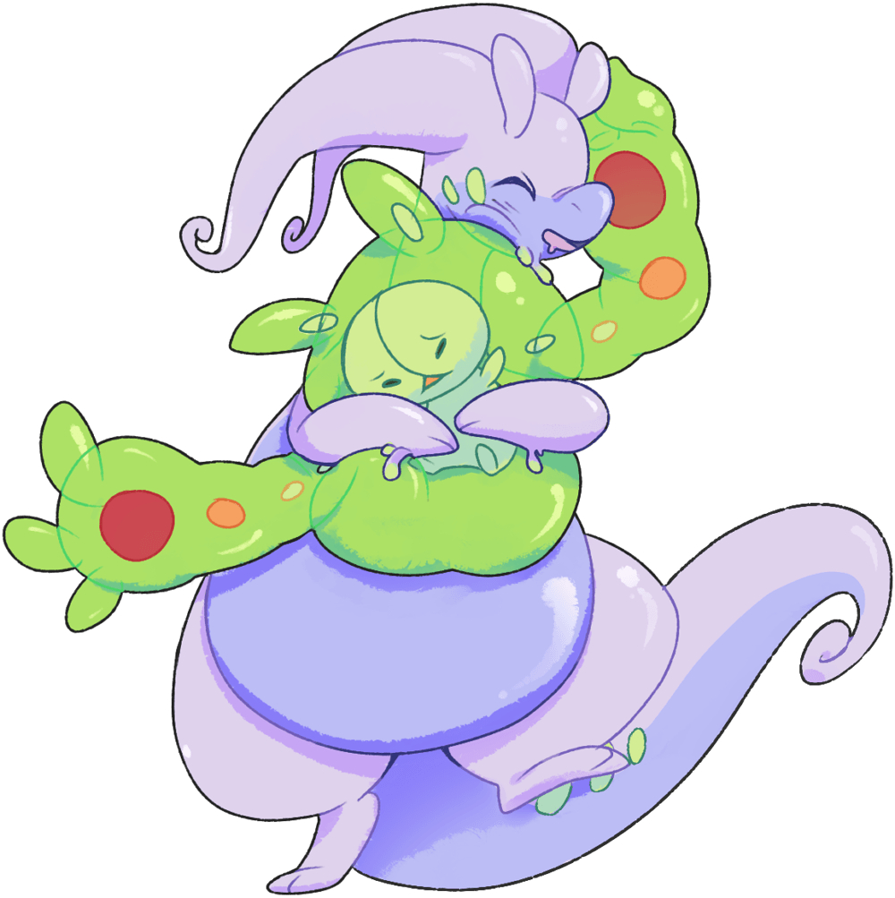 1000x1010 Goodra and Reuniclus!. Pokémon, Phone