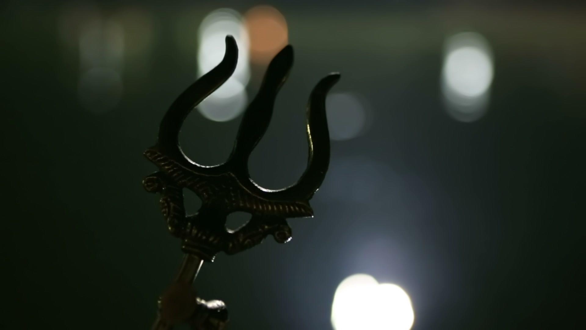 1920x1080 Trishul symbol of Hindu god Shiva. Trident is a Mahadeva symbol, Desktop