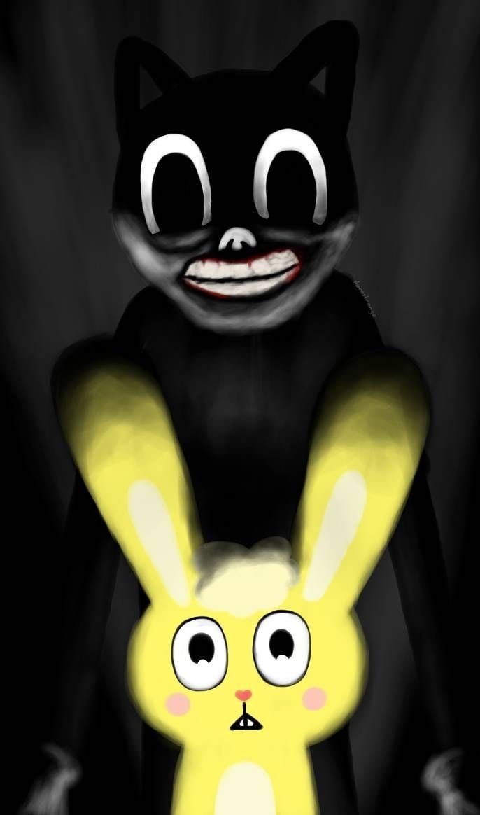 690x1170 Cartoon Cuddles. Scary art, Cartoon, Creepy image, Phone