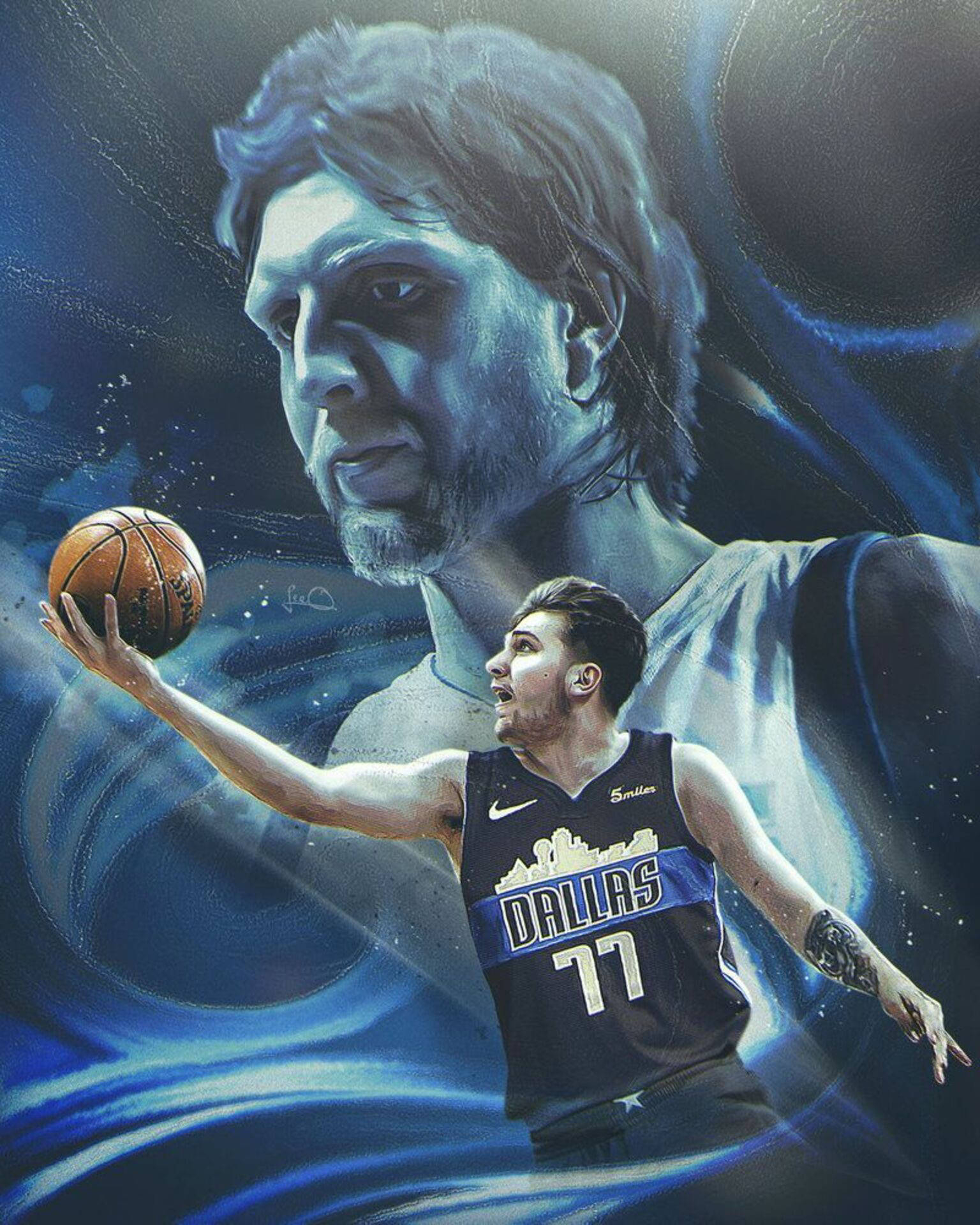 1540x1920 Download Luka Doncic Dirk Nowitzki Wallpaper, Phone