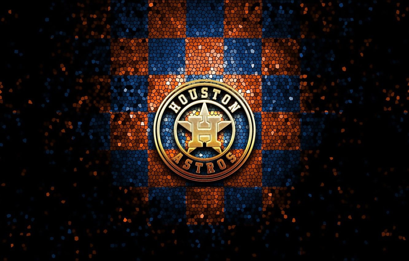 1340x850 Wallpaper wallpaper, sport, logo, baseball, glitter, checkered, MLB, Houston Astros image for desktop, section спорт, Desktop