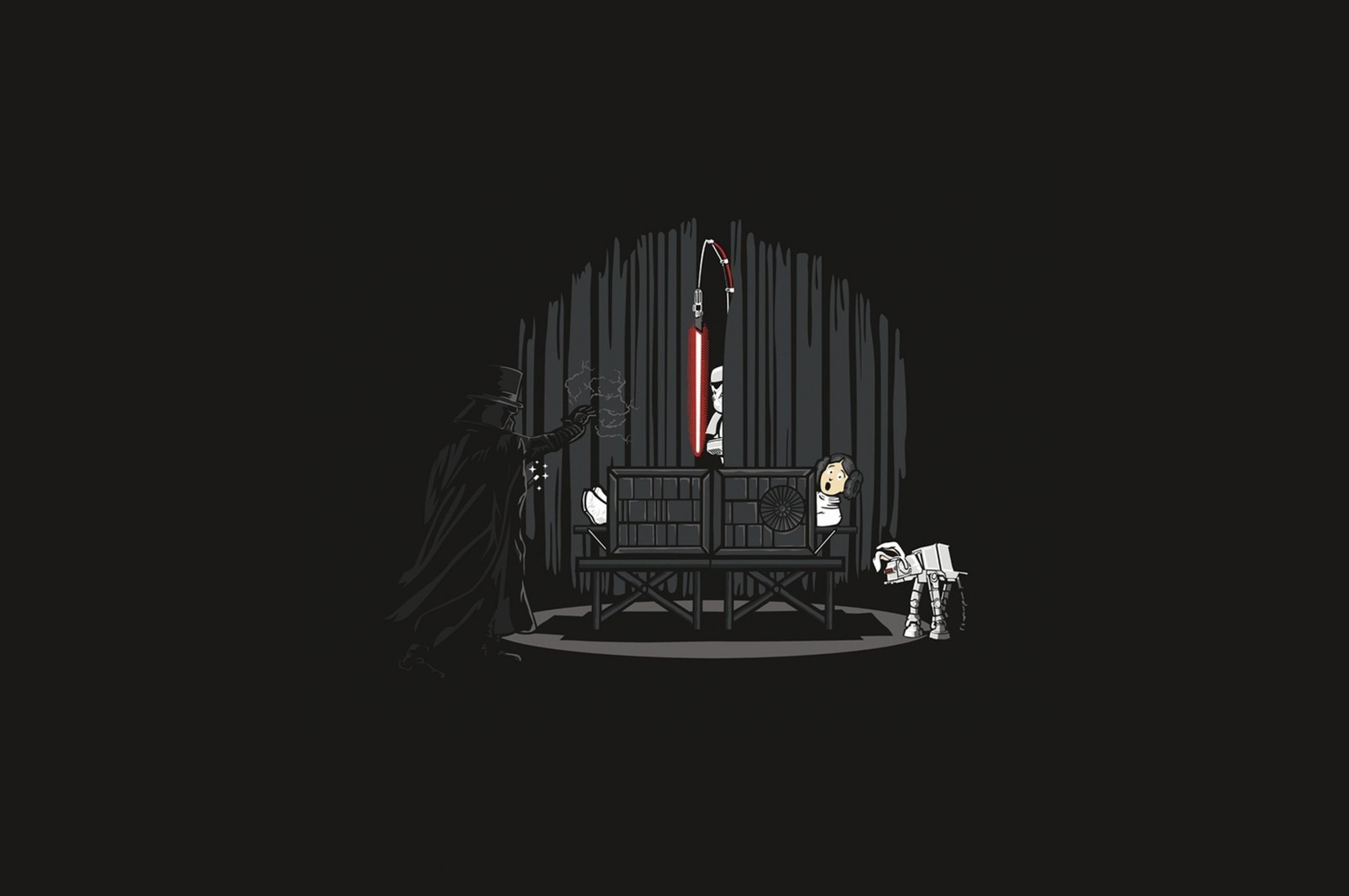 2560x1700 Free download 4K wallpaper Minimalism Minimalism Star wars humor, Desktop