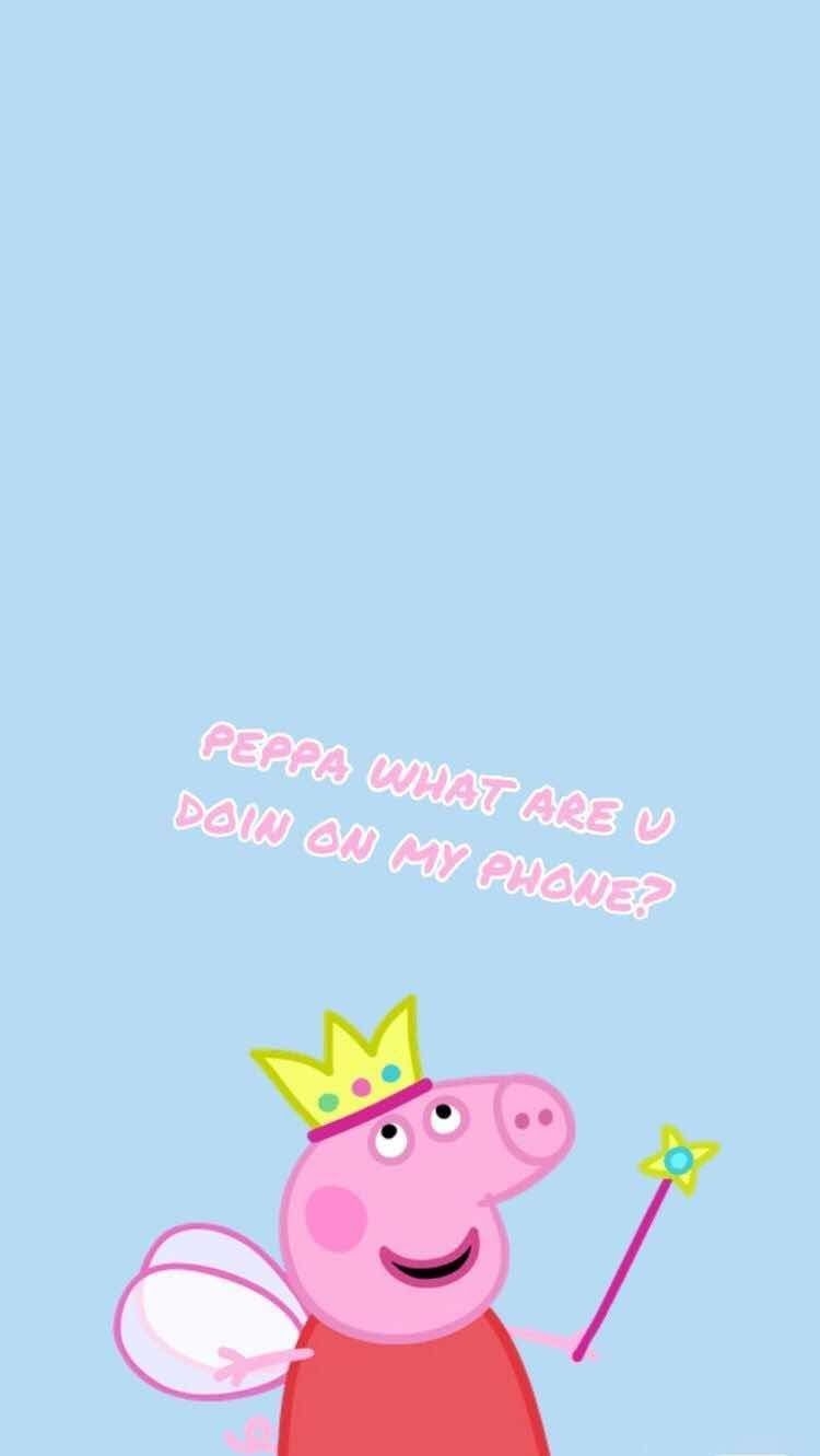 750x1340 iPhone and Android Wallpaper: Peppa Pig Wallpaper for iPhone and Android. Peppa pig wallpaper, Funny iphone wallpaper, Pig wallpaper, Phone