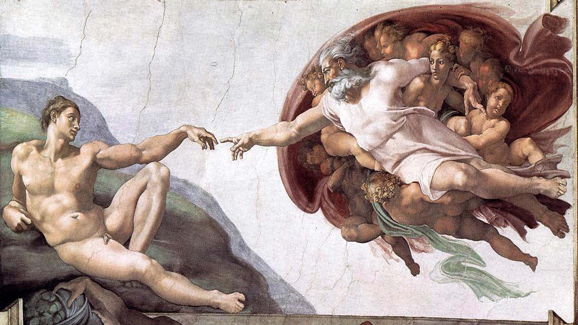 1920x1080 The Creation Of Adam Michelangelo, High Definition, Desktop