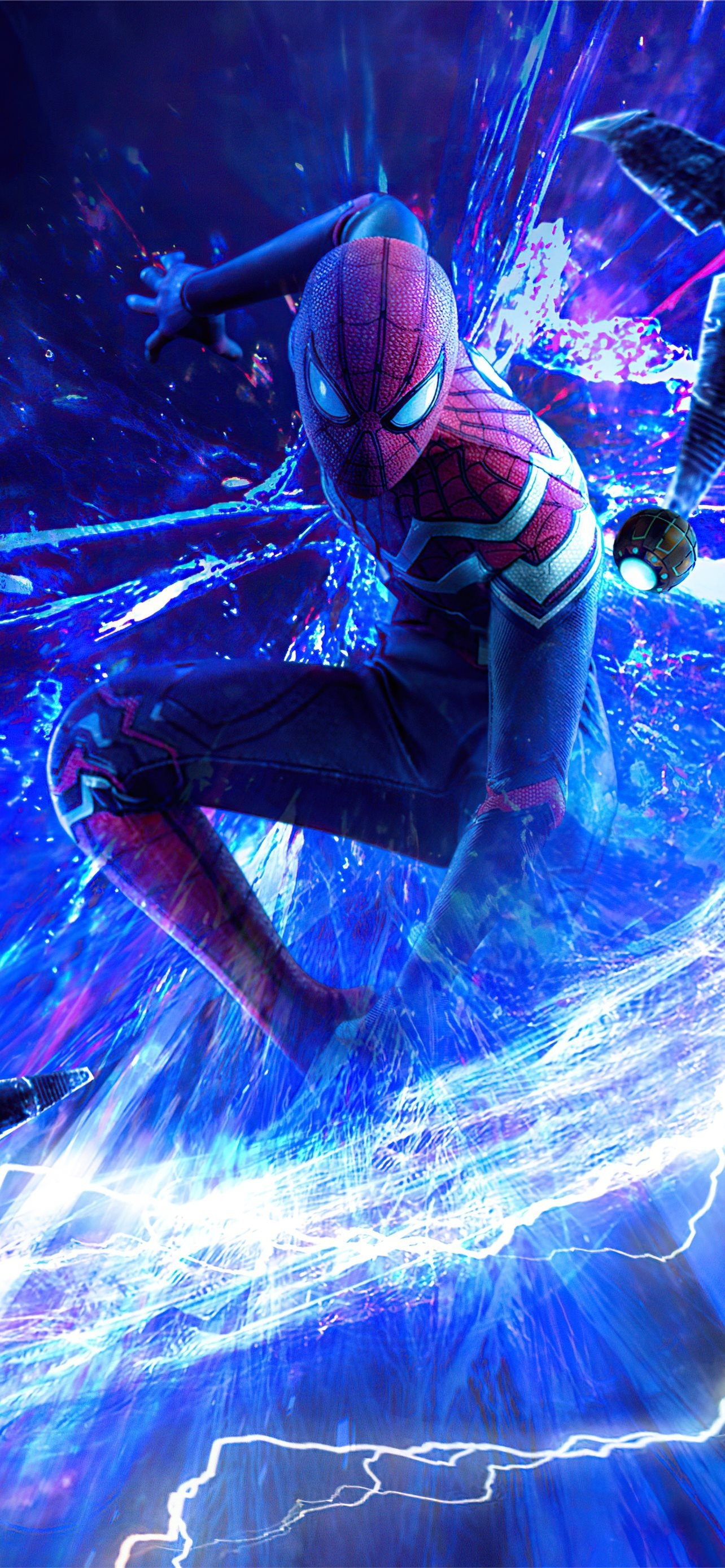 1290x2780 spider man no way home doctor octopus fight 4k iPhone Wallpaper Free Download, Phone