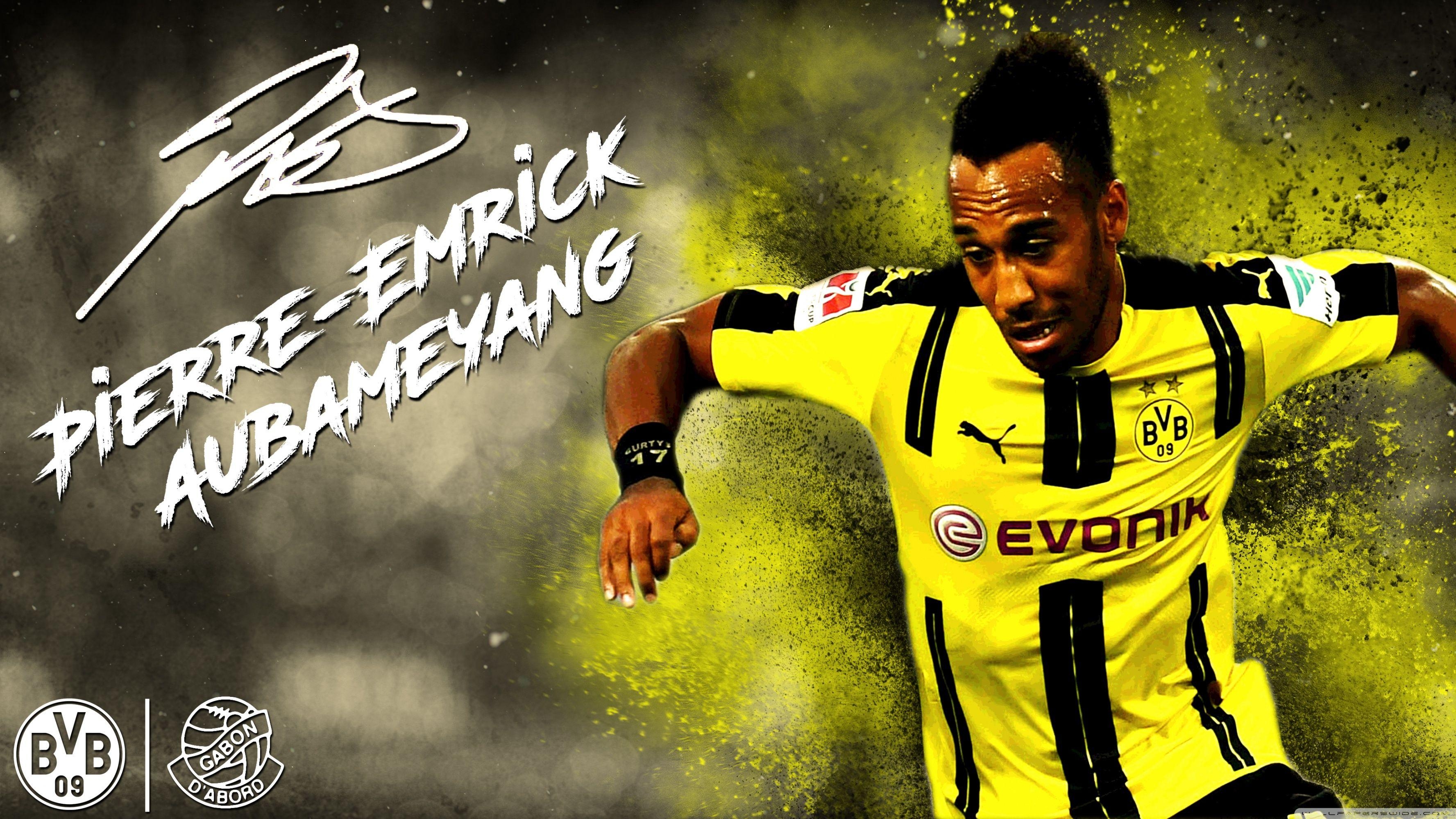 3560x2000 Pierre Emrick Aubameyang Dortmund 16 17 ❤ 4K HD Desktop Wallpaper, Desktop