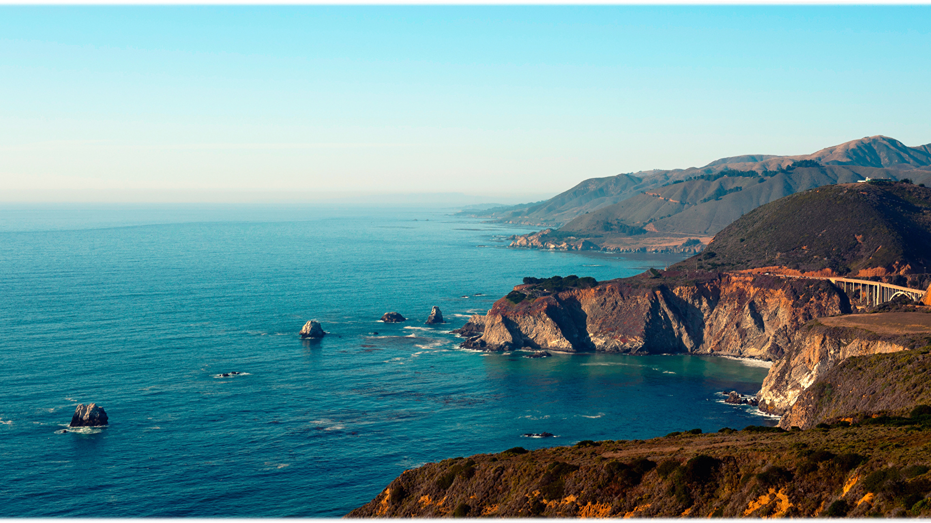 1920x1080 Photos California USA Big Sur Sea Nature Coast, Desktop