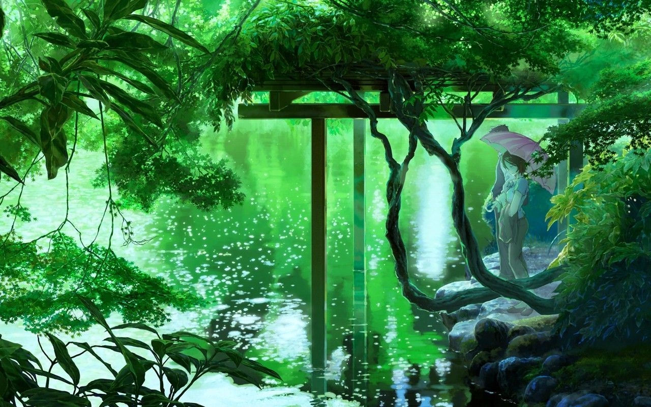 1280x800 Retro Anime Aesthetic Wallpaper Green, Desktop