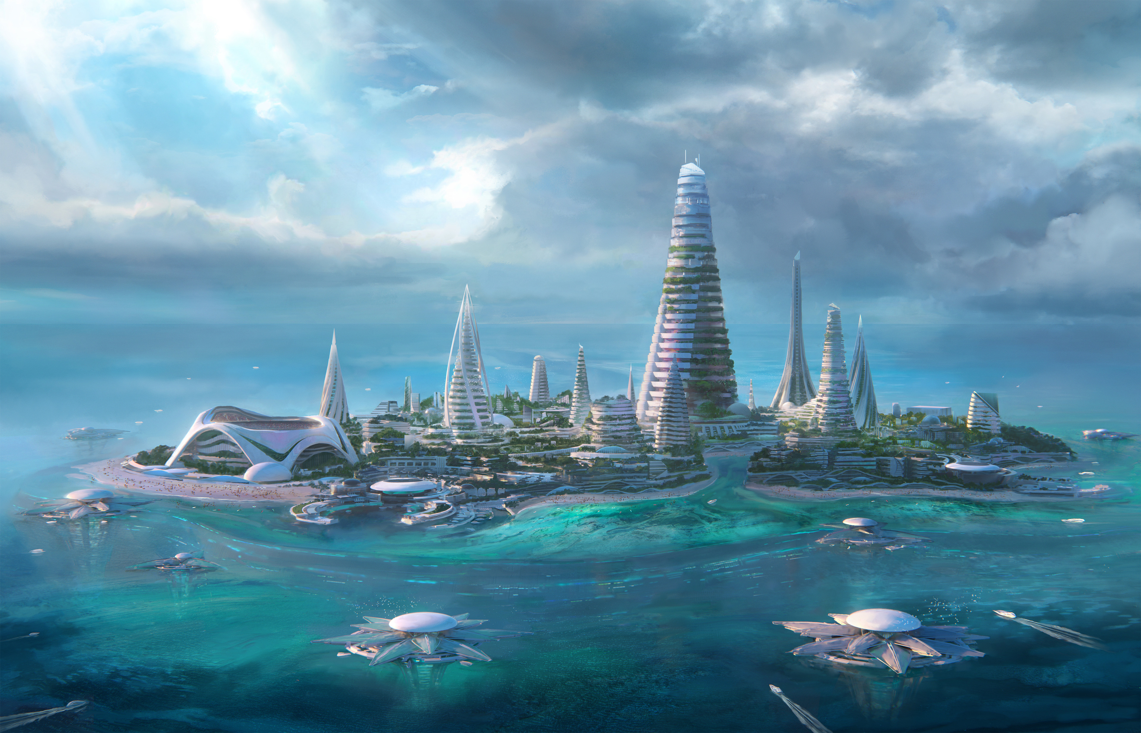 3840x2470 4K Sci Fi City Wallpaper and Background Image, Desktop