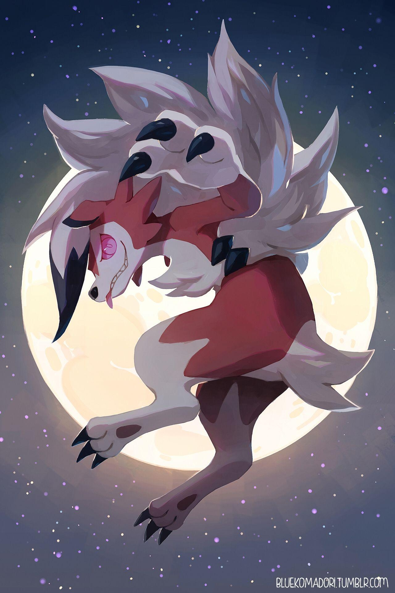 1280x1920 Lycanroc Midnight Form, Phone