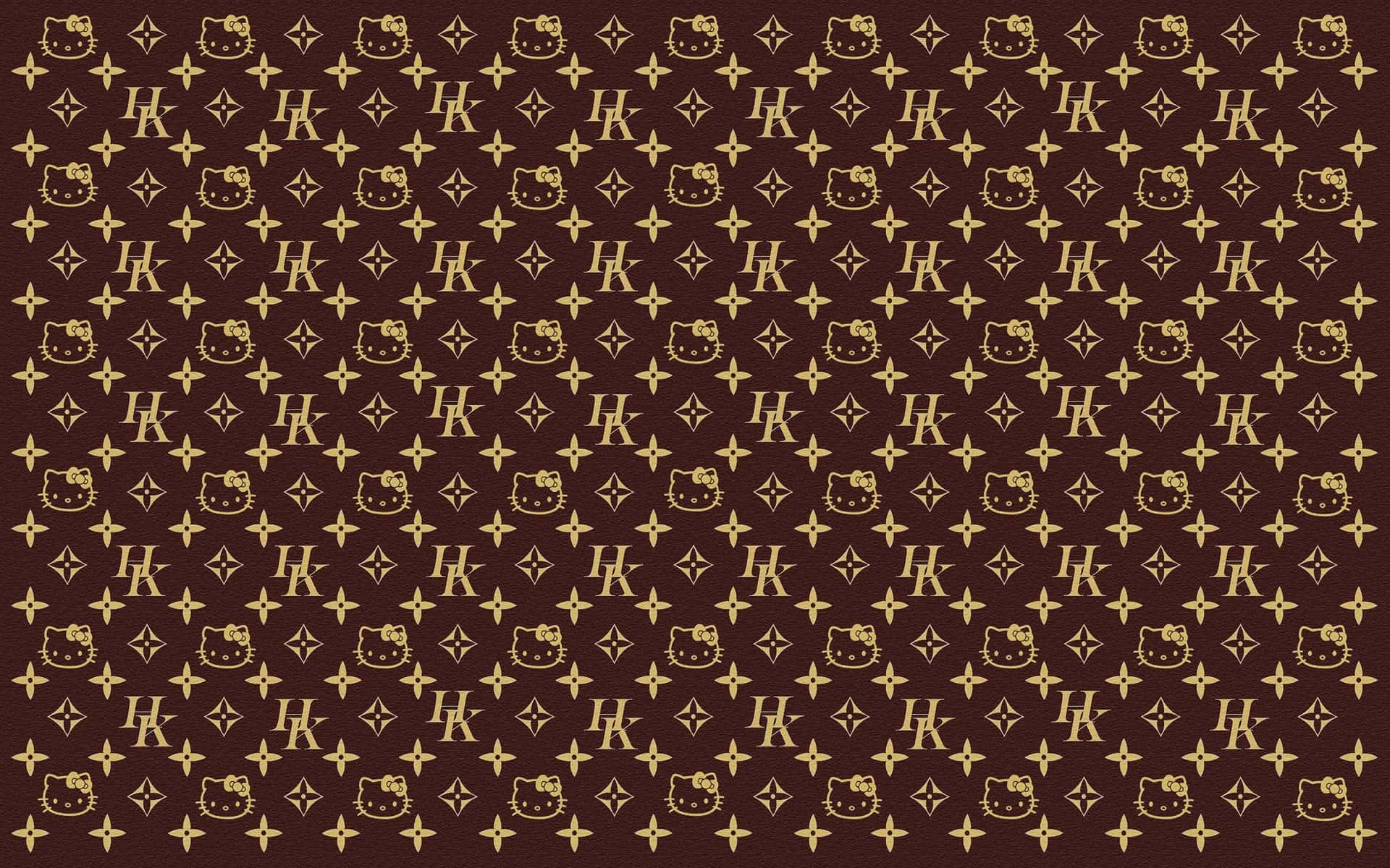 1920x1200 Download Brown Gold Hello Kitty Monogram Desktop Wallpaper, Desktop