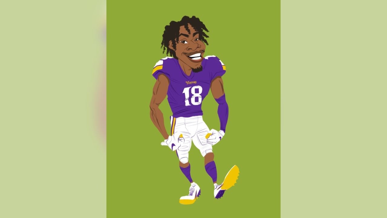 1280x720 Justin Jefferson Caricature, Desktop