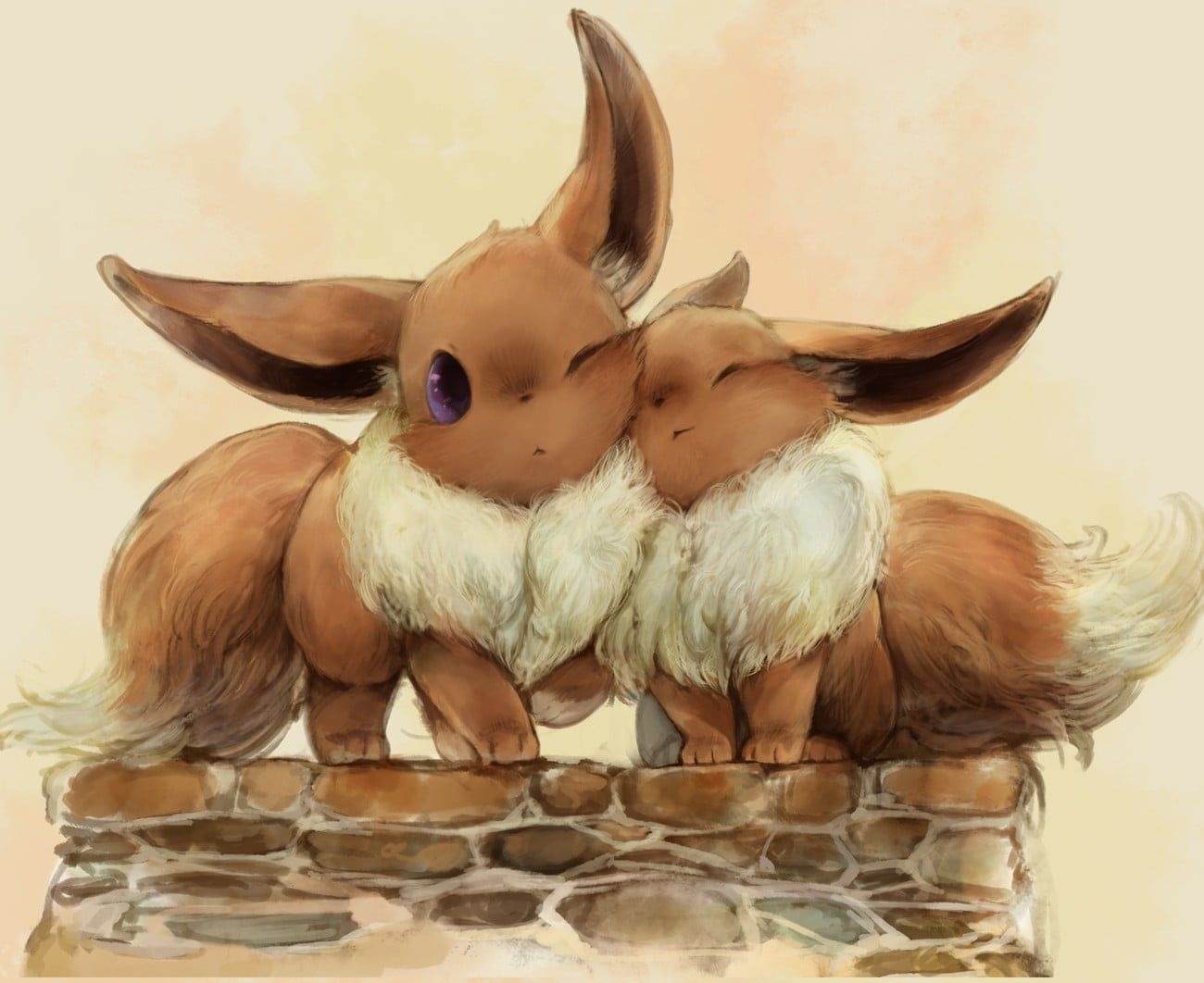 1300x1070 Eevee Illustration, Pokémon, Anime, Eevee HD Wallpaper Pokemon Eevee Cute Wallpaper & Background Download, Desktop