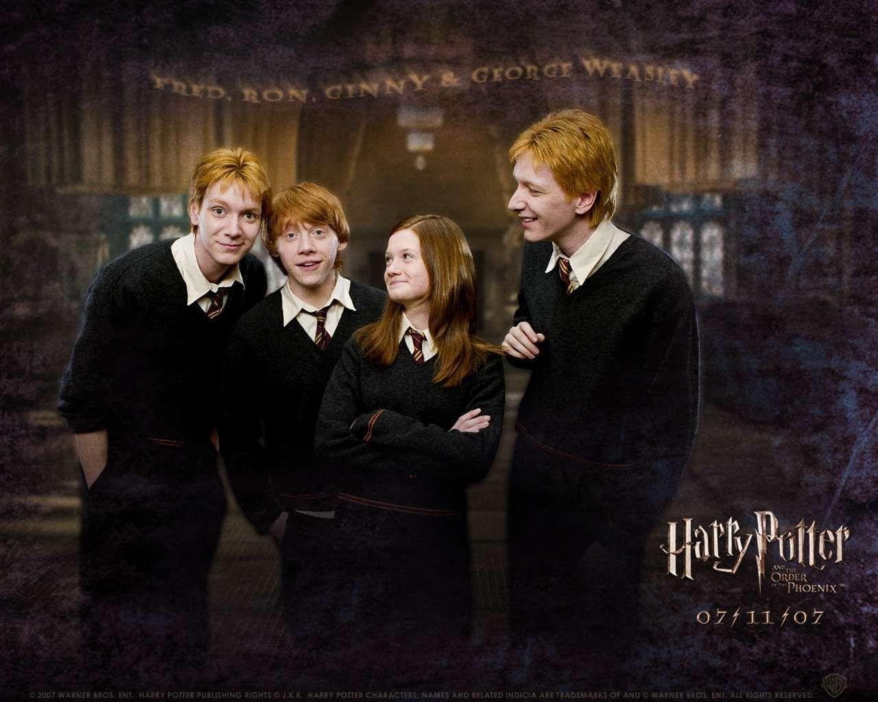 1280x1030 George, Ron, Ginny and Fred Weasley, Desktop