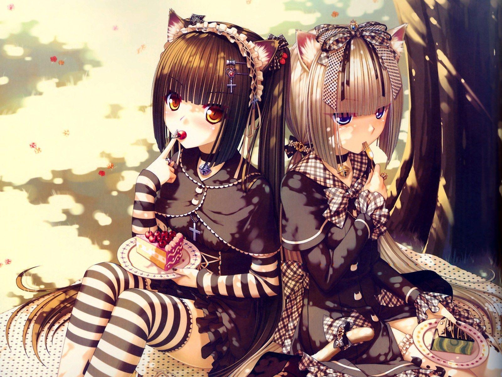 1600x1200 Cute Anime Best Friends Wallpaper Free Cute Anime Best Friends Background, Desktop