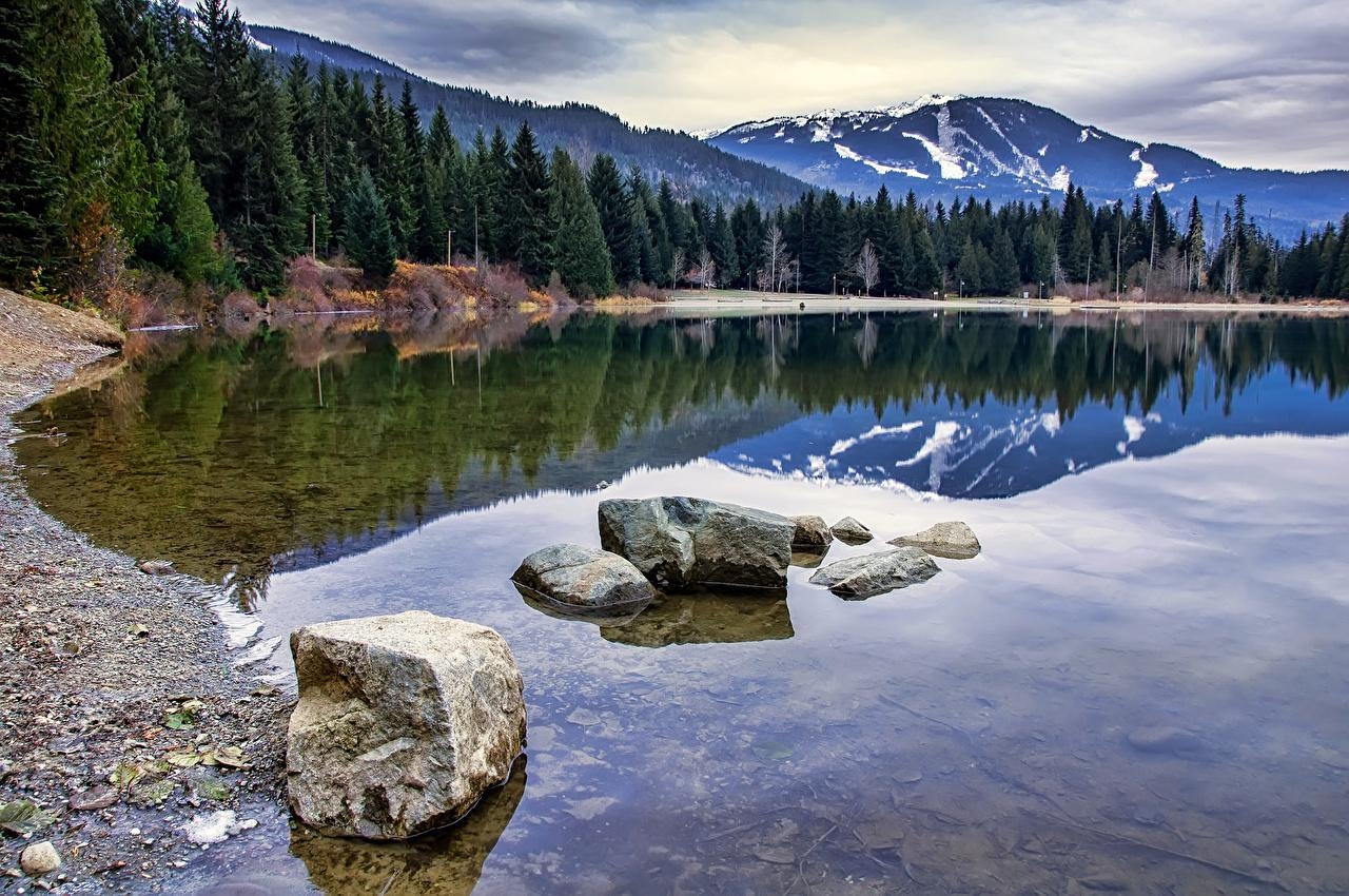 1280x850 image Canada Lake Whistler Nature Mountains Forests Landscape, Desktop