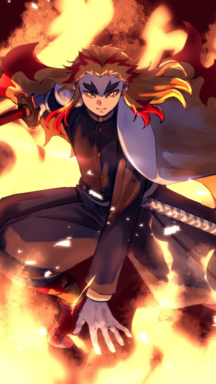 750x1340 Kyojuro Rengoku From Demon Slayer iPhone iPhone 6S, Phone