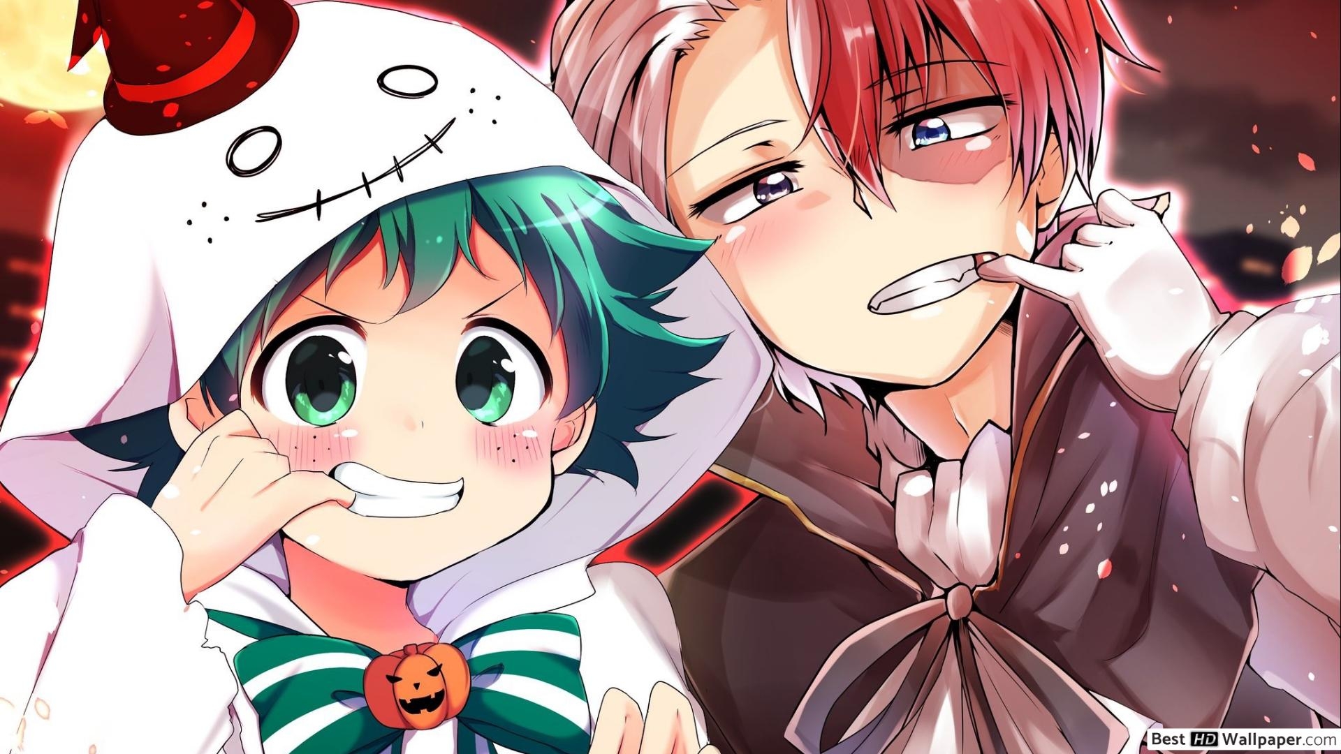 1920x1080 My Hero Academia Midoriya & Shoto Todoroki (Halloween) HD wallpaper download, Desktop