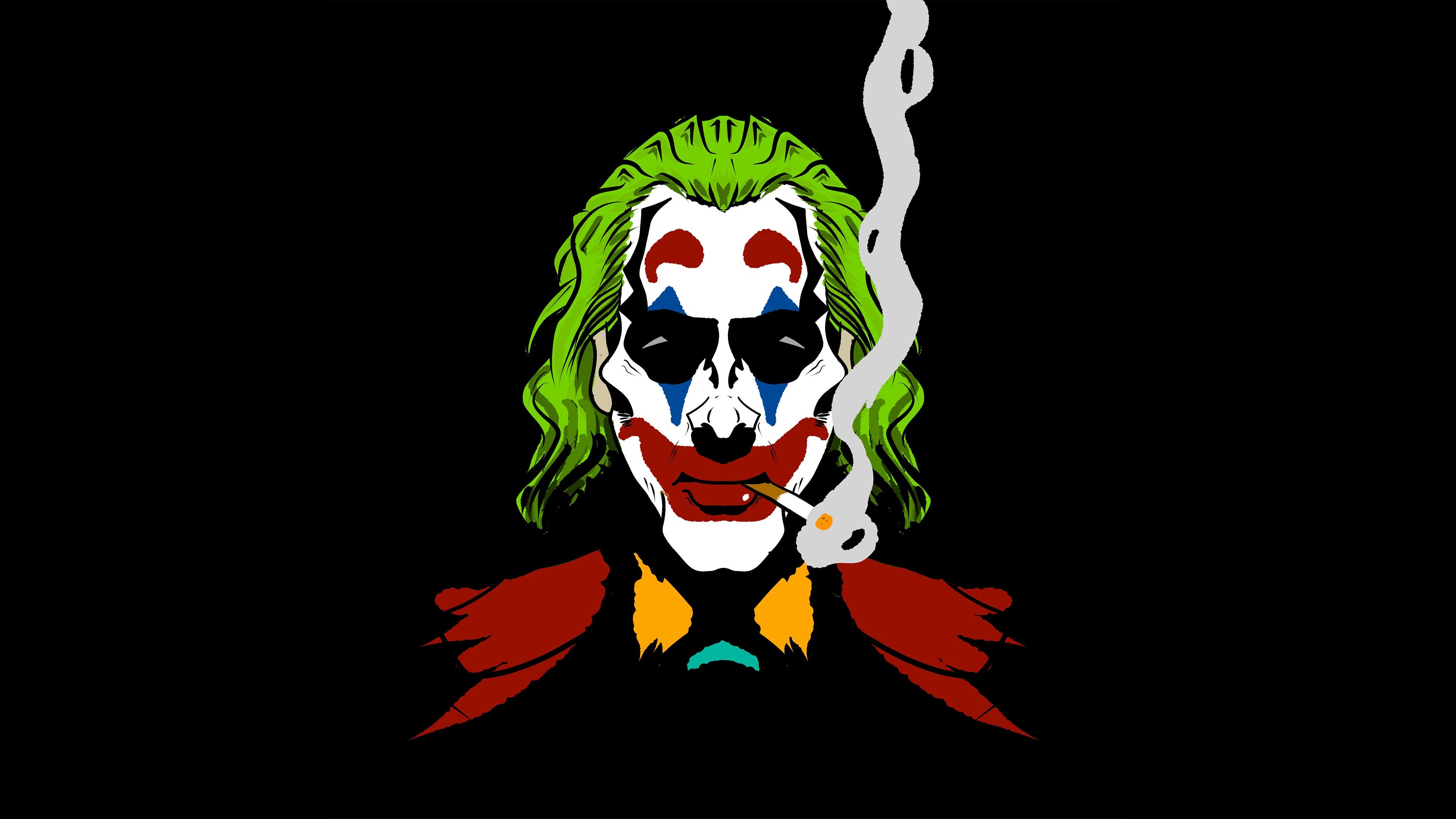 3840x2160 Joker Smoking 4K Wallpaper, HD Minimalist 4K Wallpaper, Desktop