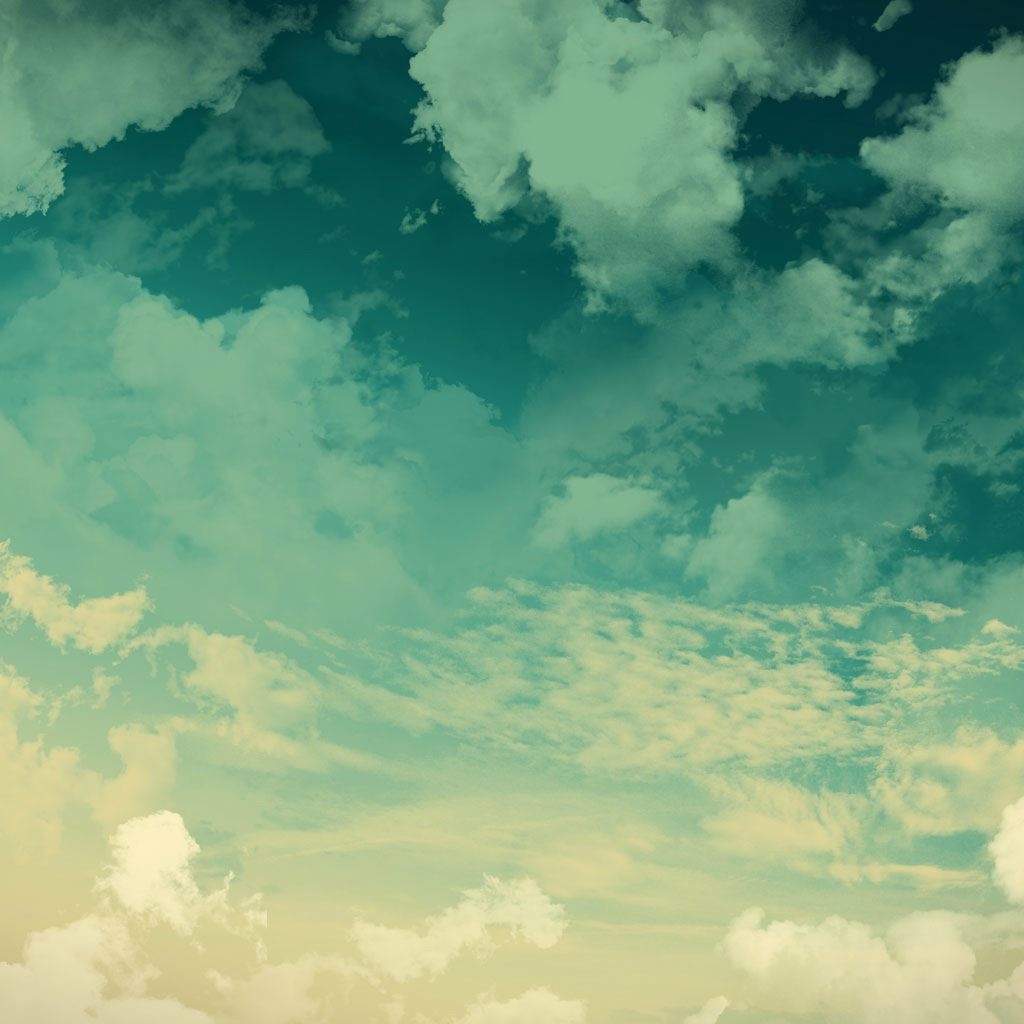 1030x1030 Green Clouds iPad Wallpaper Free Download, Phone