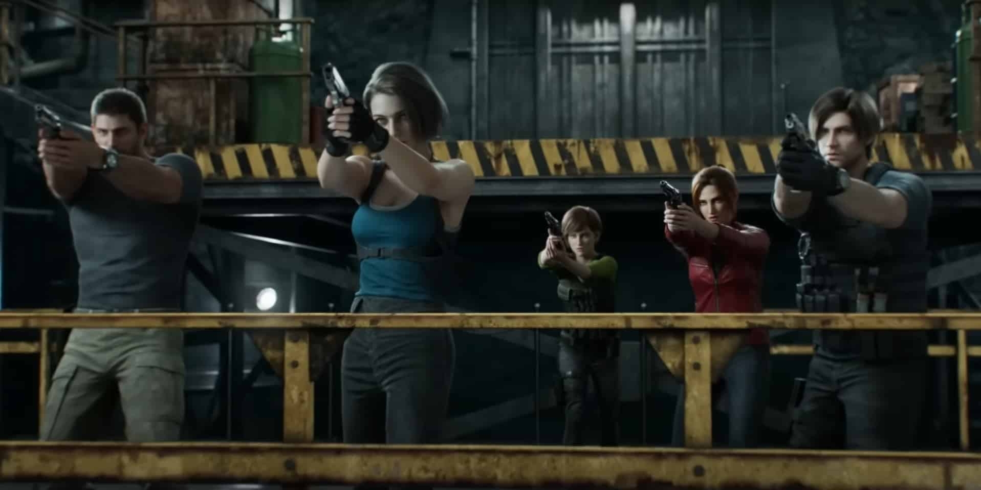 1920x960 Resident Evil Death Island Features All Five Major Characters from Franchise, Dual Screen