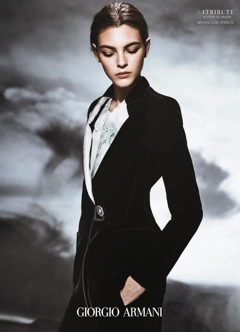 840x1160 Ad Campaign: Giorgio Armani Fall Winter 2015.16: Vittoria Ceretti, Phone