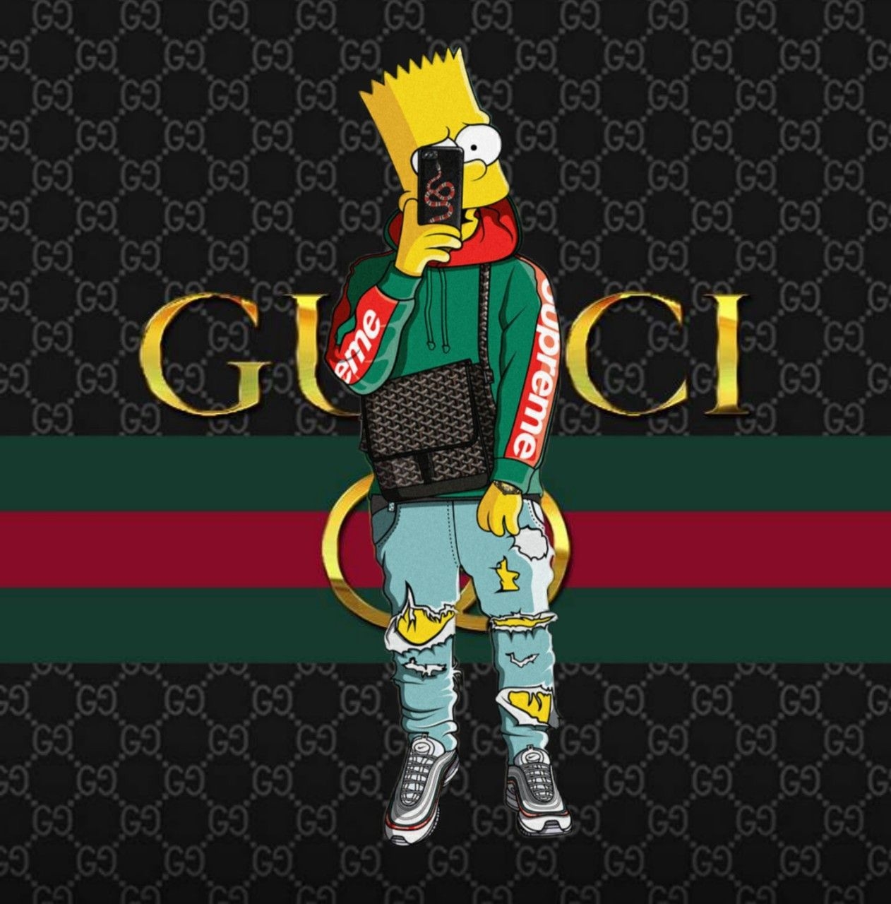 1270x1280 bartsimpson #thesimpsons #hypebeast #supreme #gucci #nike, Phone