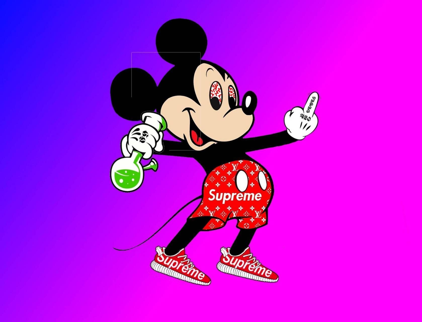 1680x1280 Supreme Mickey Mouse Wallpaper Free Supreme Mickey Mouse Background, Desktop