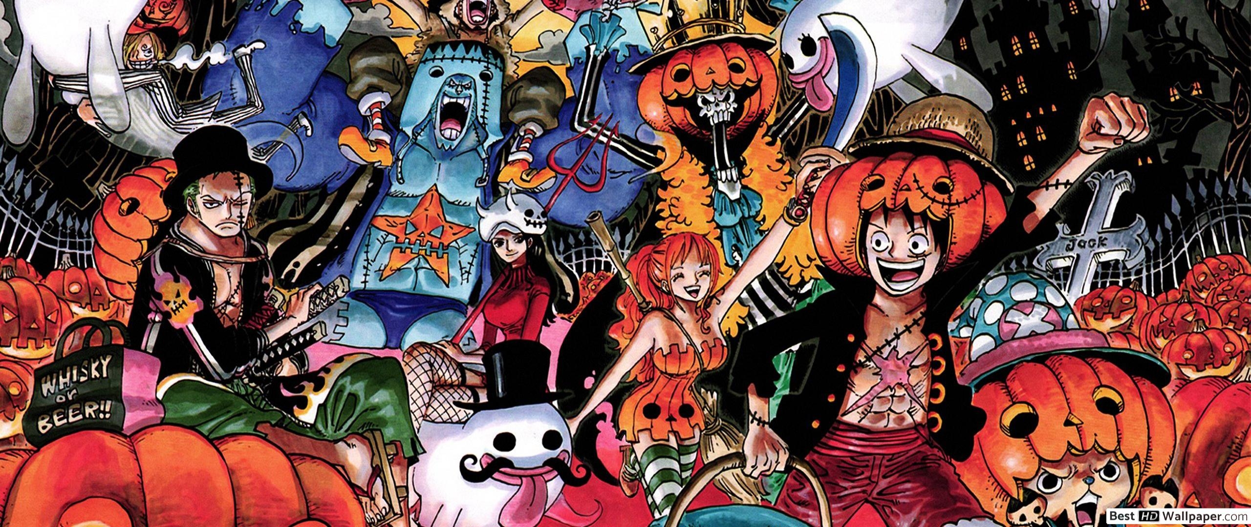 2560x1080 Anime Halloween HD wallpaper download, Dual Screen