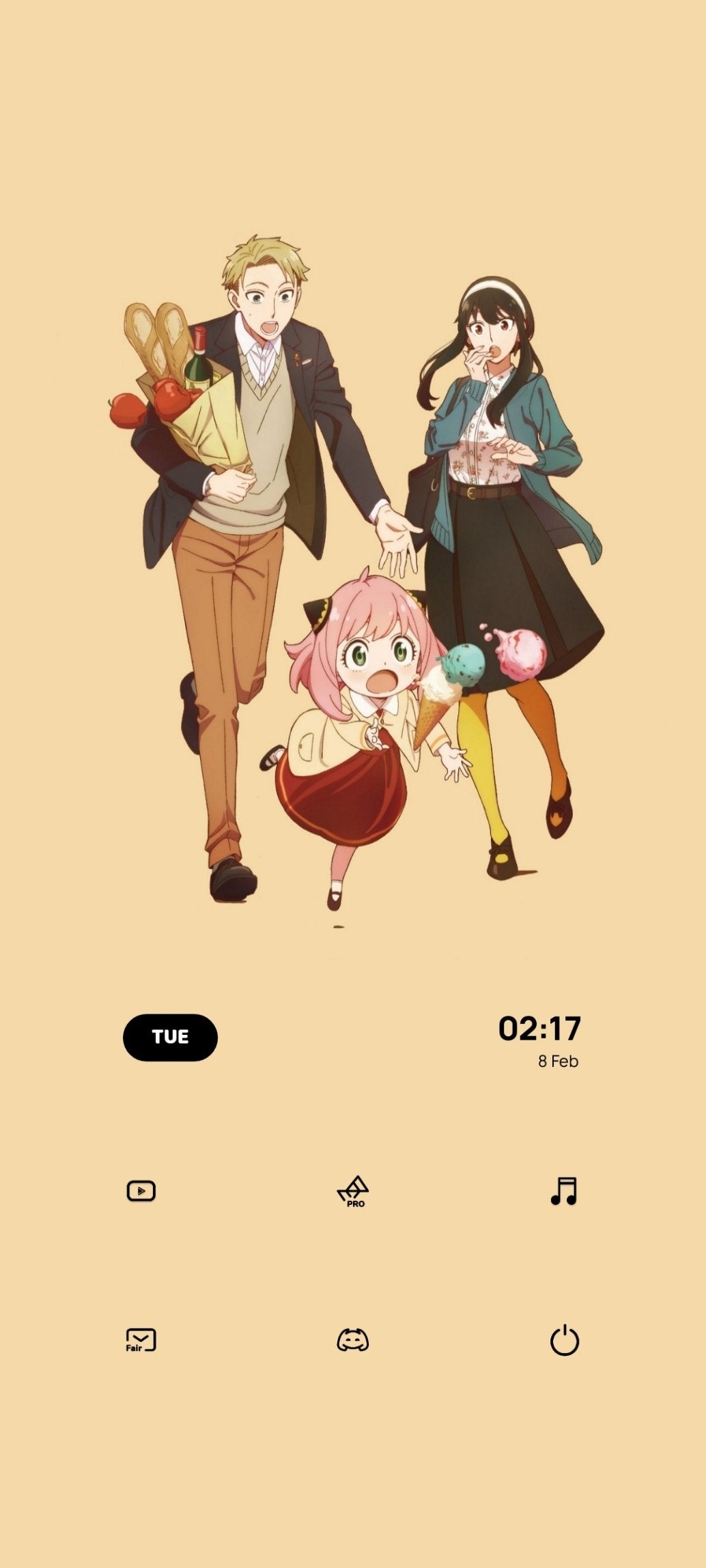 1040x2300 My SPY x FAMILY themed homescreen of my phone, Phone