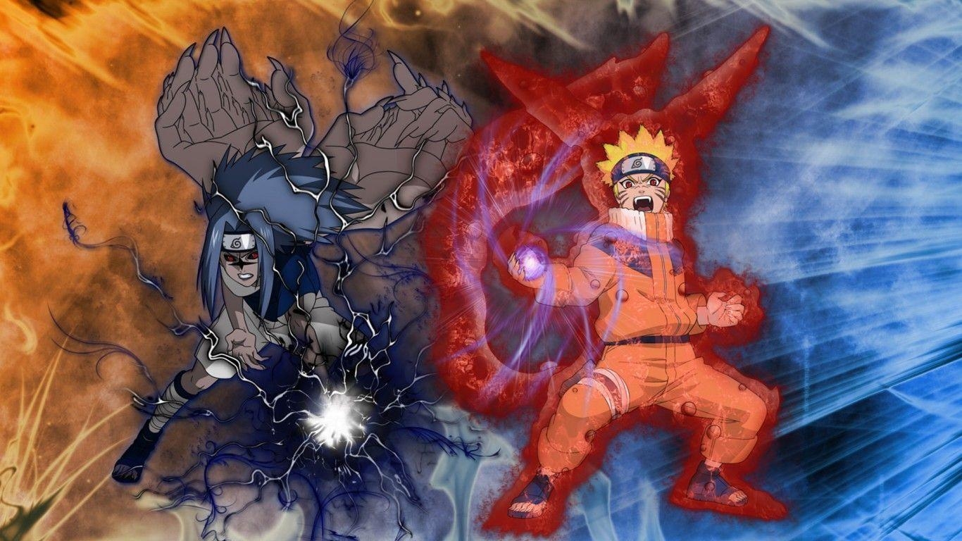 1370x770 Wallpaper Sasuke Vs Naruto Hight Quality, Desktop