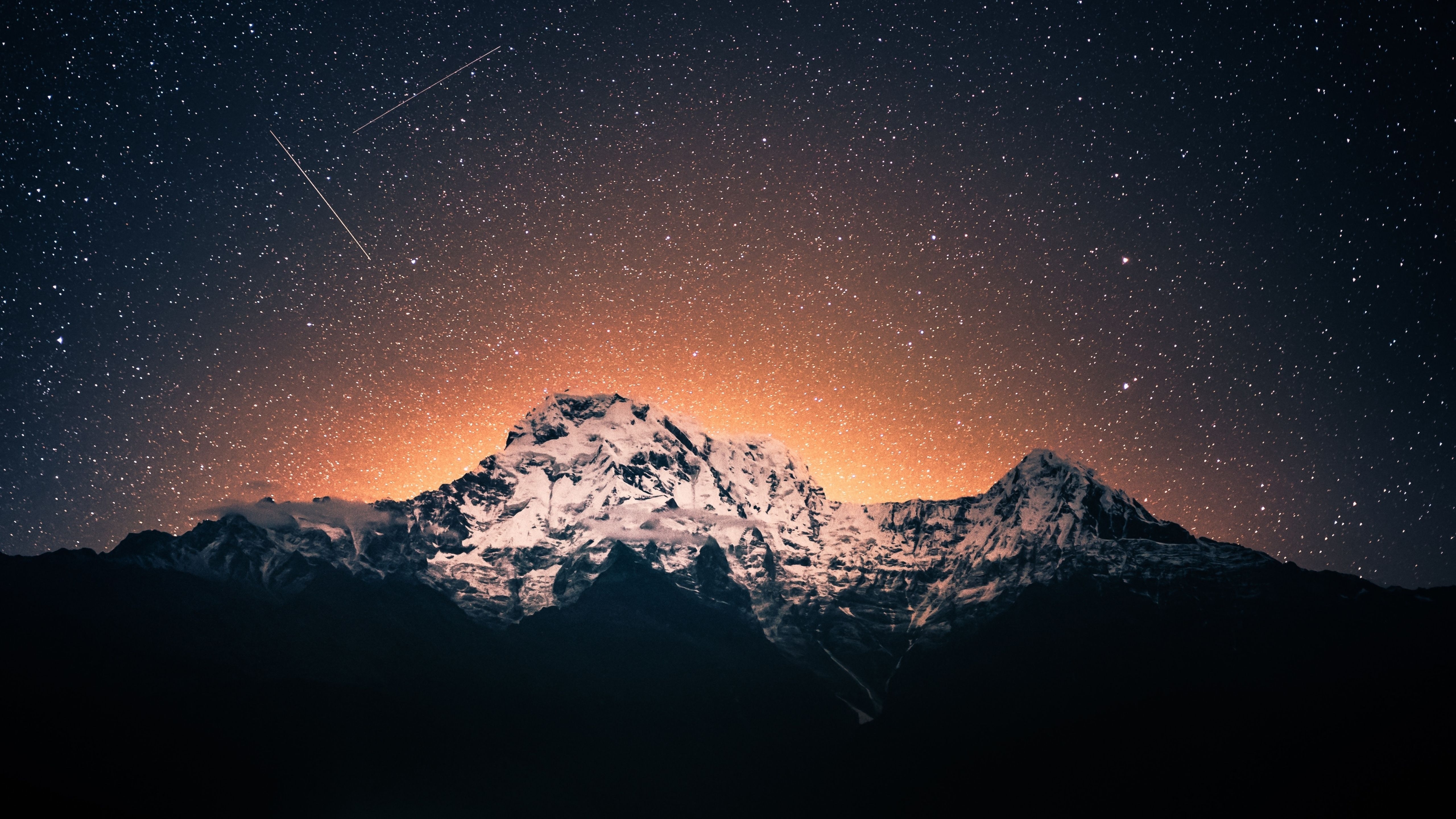 5120x2880 Nepal Mountains Night 4K, Desktop