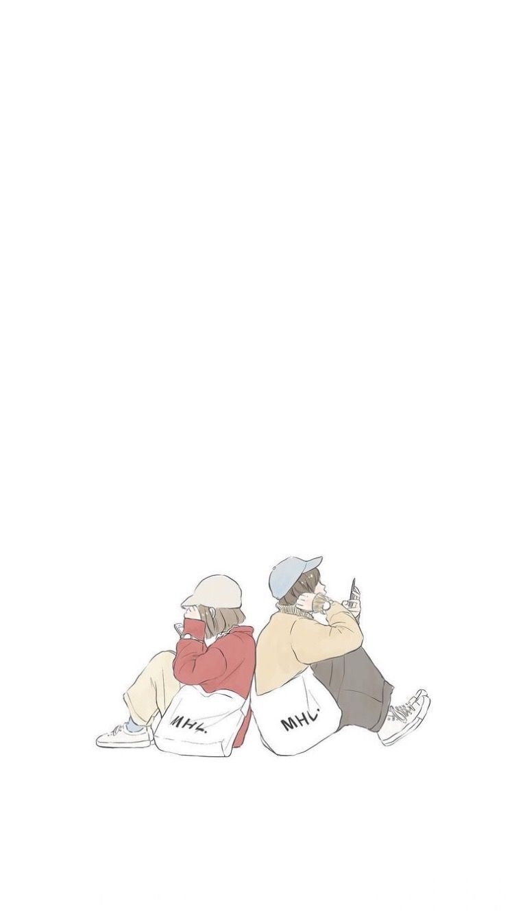 750x1340 phone wallpaper. Cute cartoon wallpaper, Cute drawings, Cute couple drawings, Phone