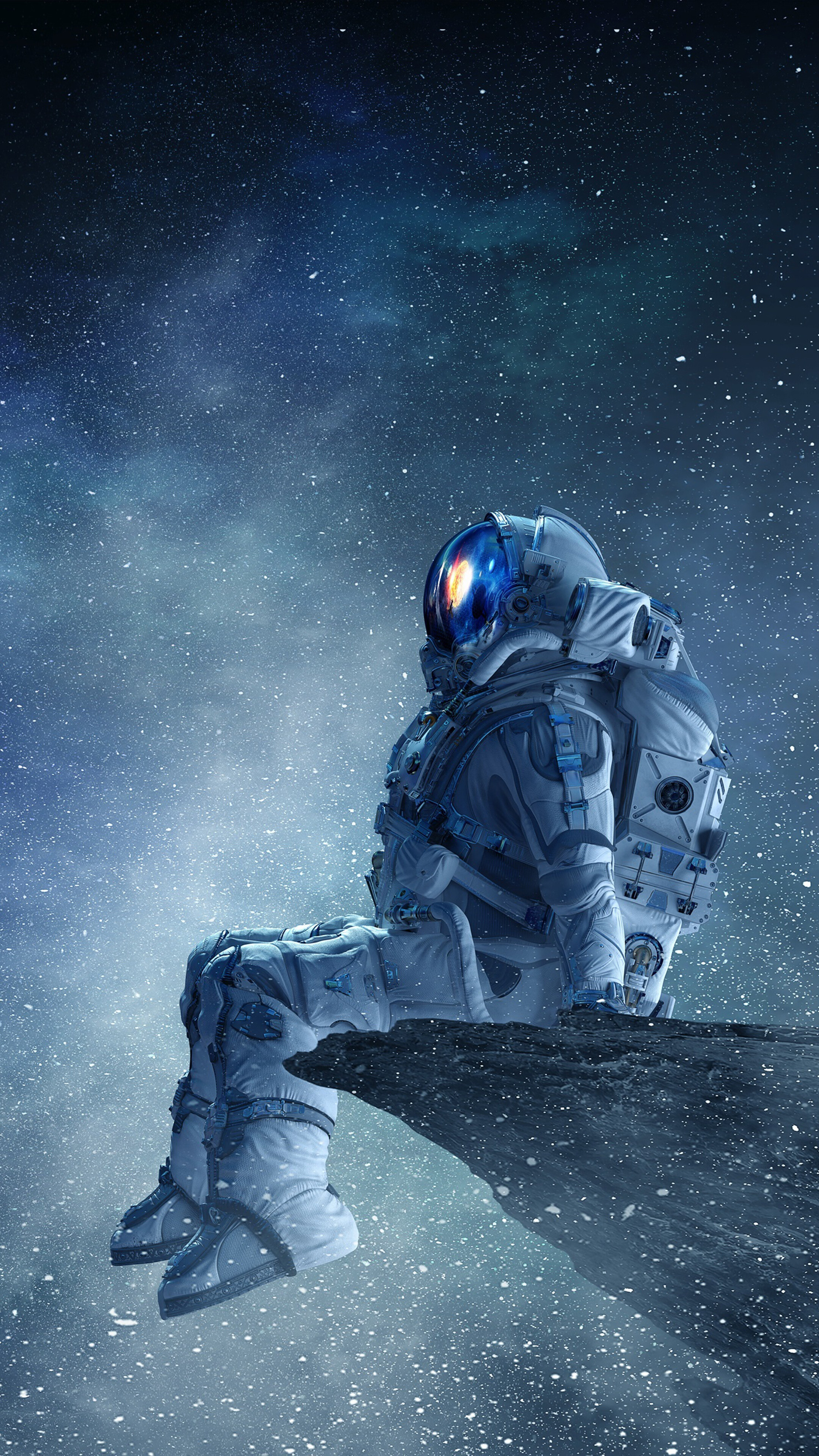 2160x3840 Astronaut, Outer Space, Stars, Planet, 4k Gallery HD Wallpaper, Phone