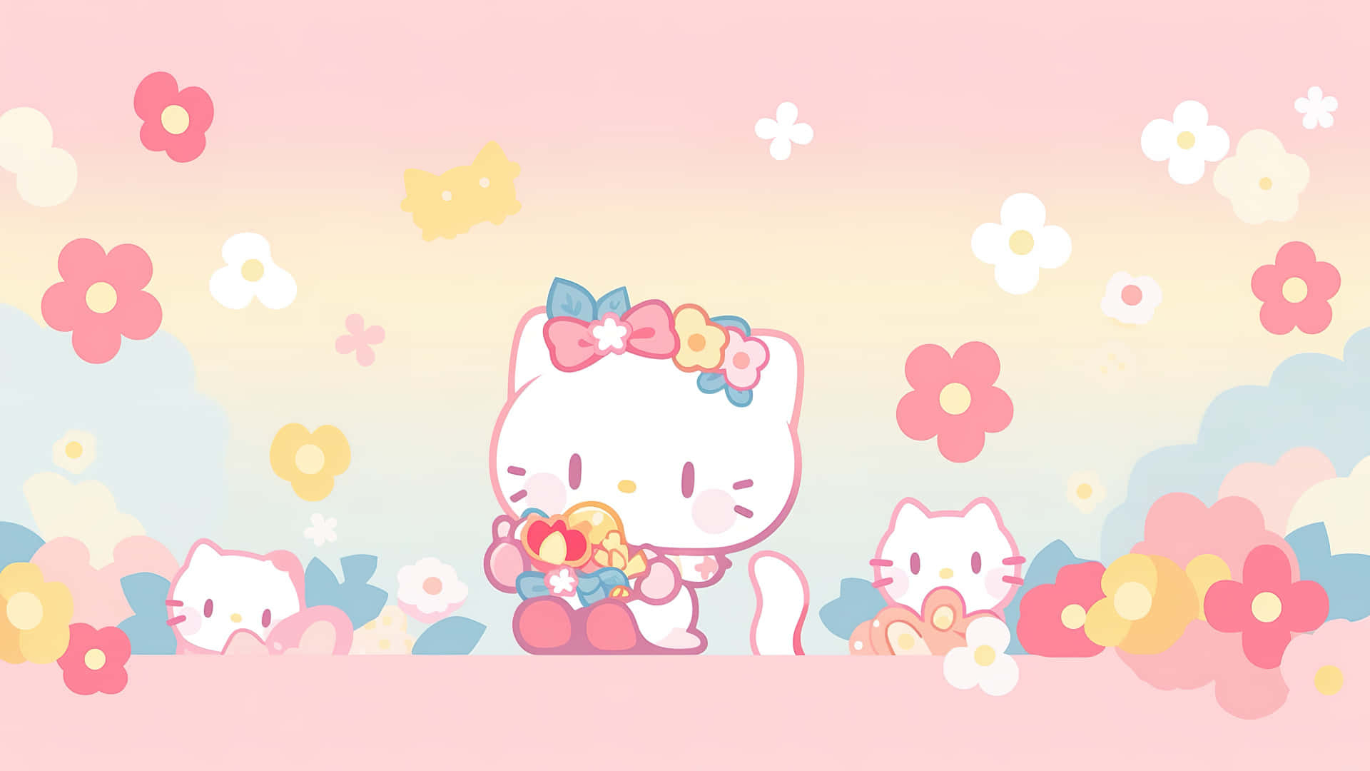 1920x1080 Download Hello Kitty Floral Paradise, Desktop