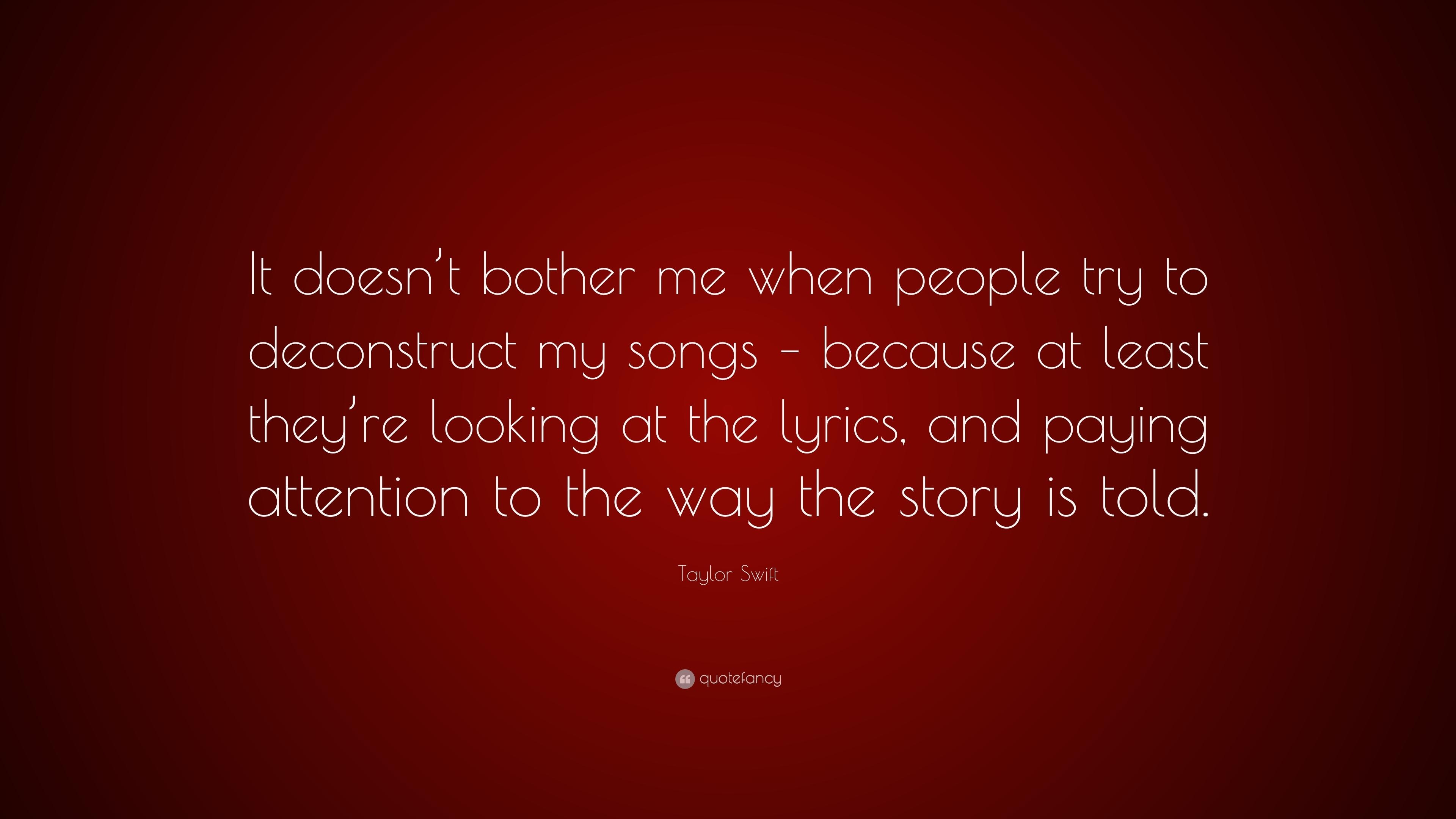 3840x2160 Taylor Swift Quote: “It doesn't bother me when people try to, Desktop