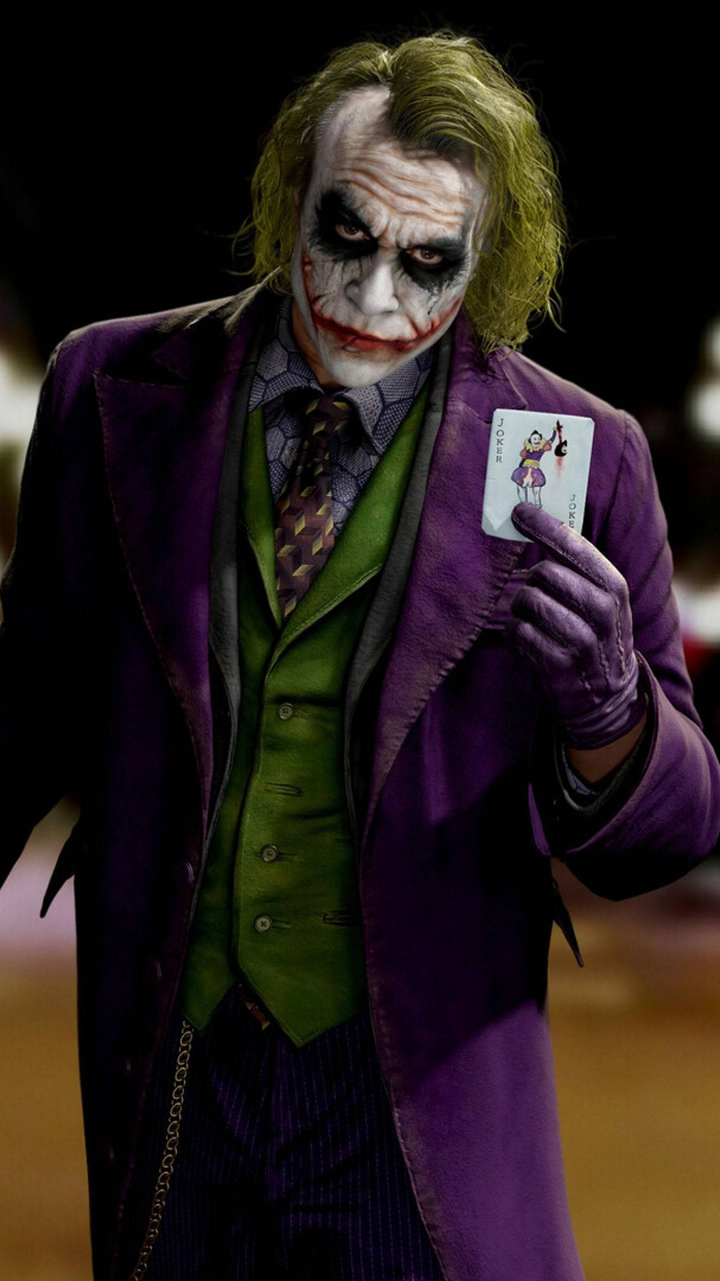 1440x2560 Download 3D Joker iPhone Holding Up, Phone