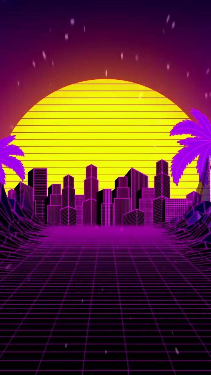 720x1280 Vaporwave retro wallpaper, Phone