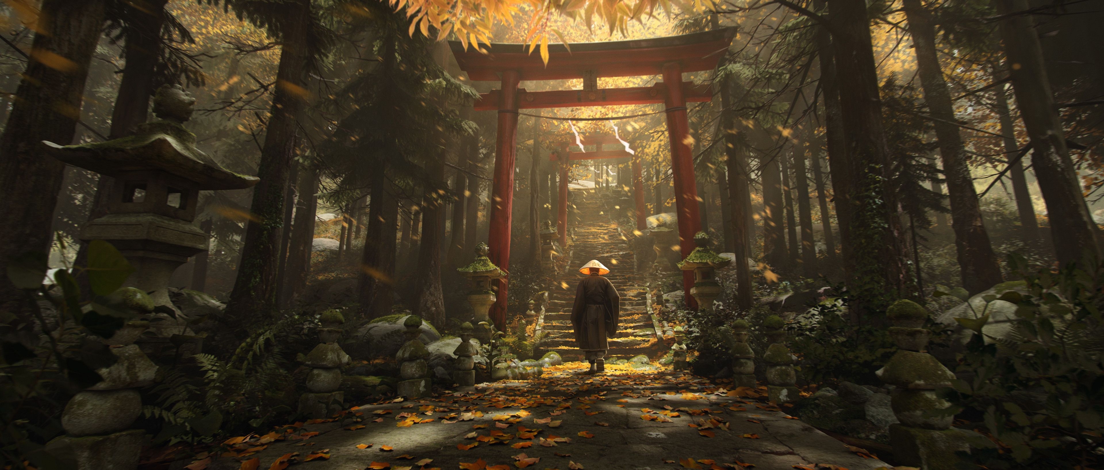 3840x1640 Tsushima 4K wallpaper for your desktop or mobile screen free and easy to download, Dual Screen