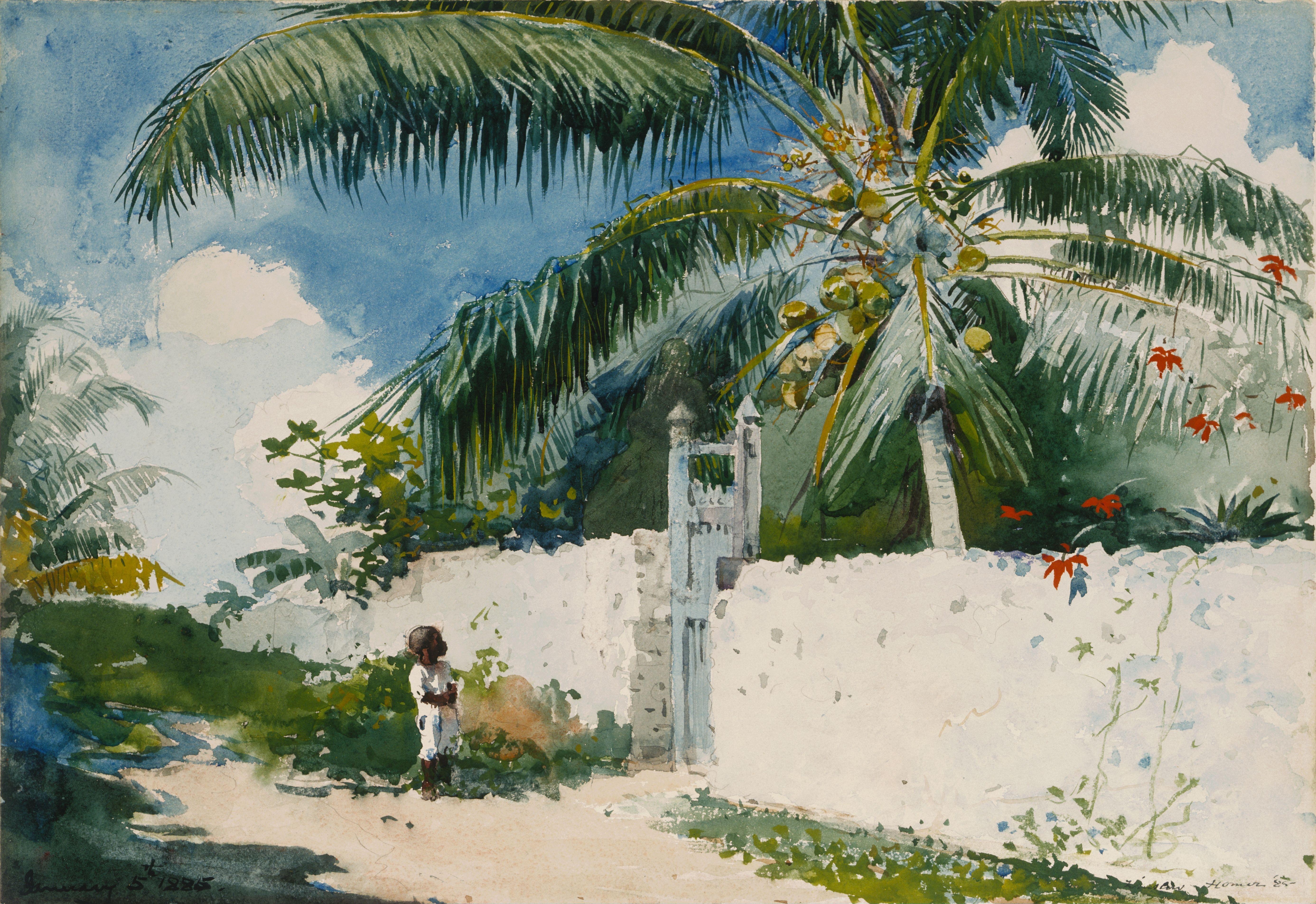 5550x3810 Winslow Homer Garden in Nassau. Wallpaper, Desktop