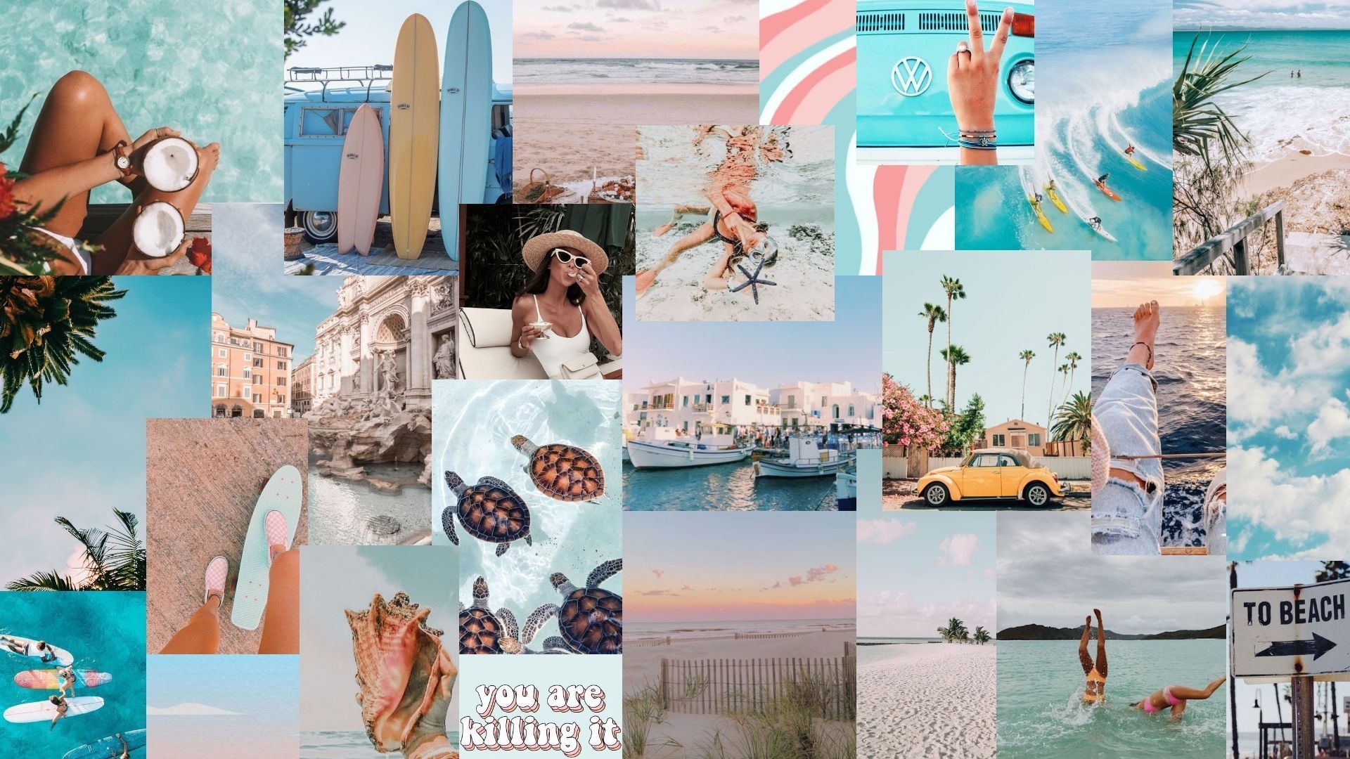 1920x1080 aesthetic beach theme wallpaper. Imac wallpaper, Aesthetic desktop wallpaper, Laptop wallpaper, Desktop