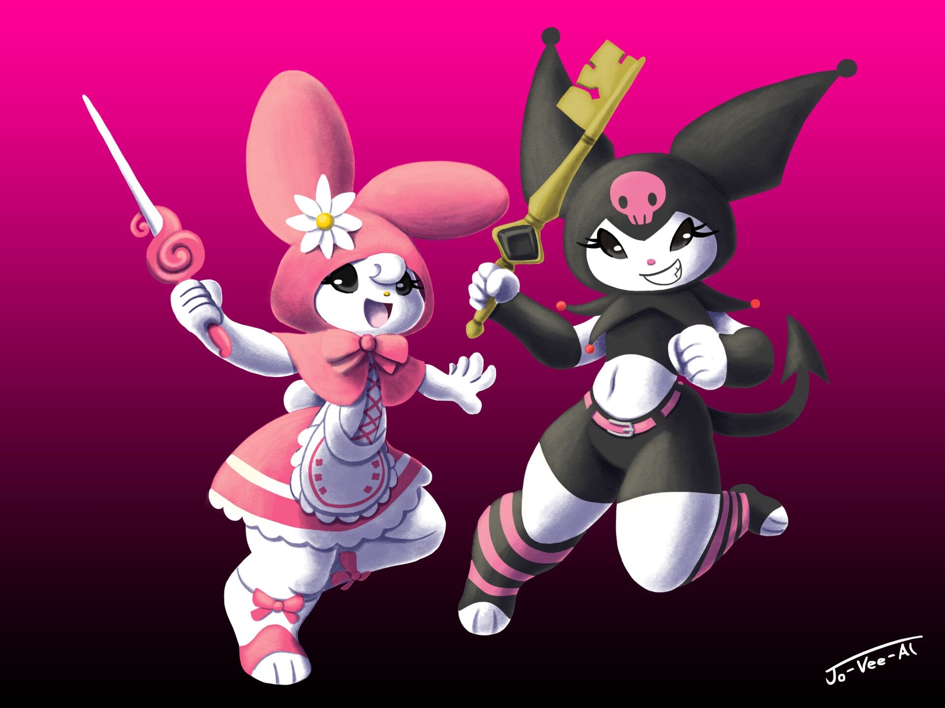 1920x1440 My Melody And Kuromi, Jo Vee Al, Desktop